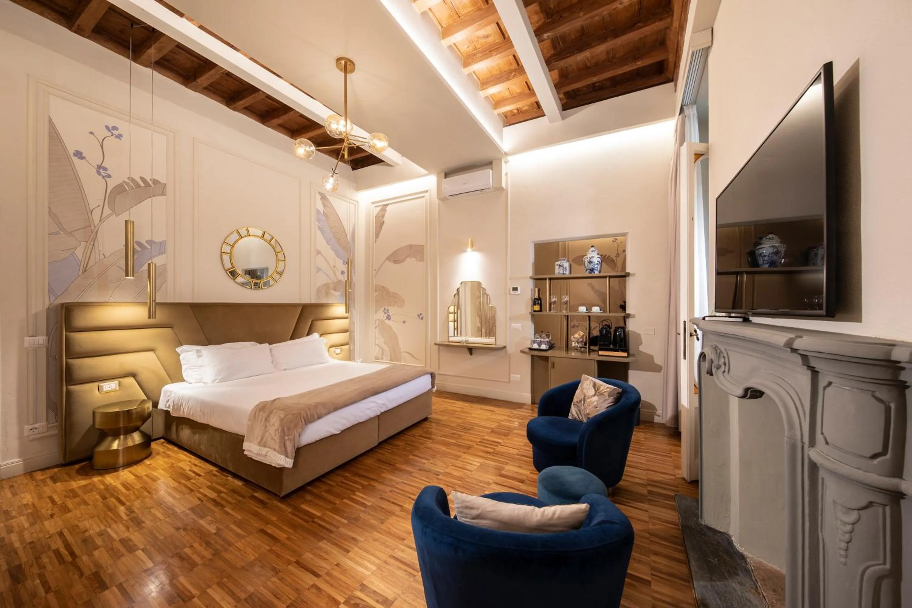 Bed in Ricasoli Garden Relais