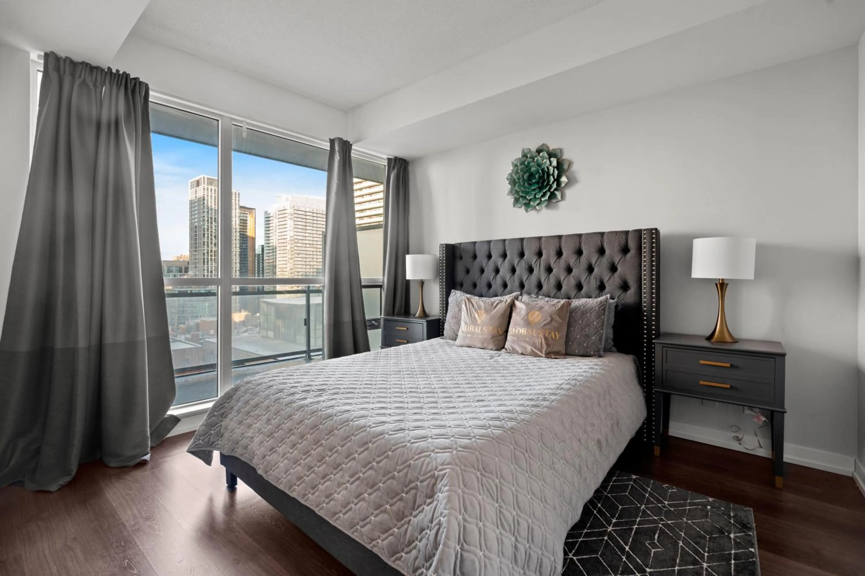 Bed in Modern Lillian St Apartments by GLOBALSTAY