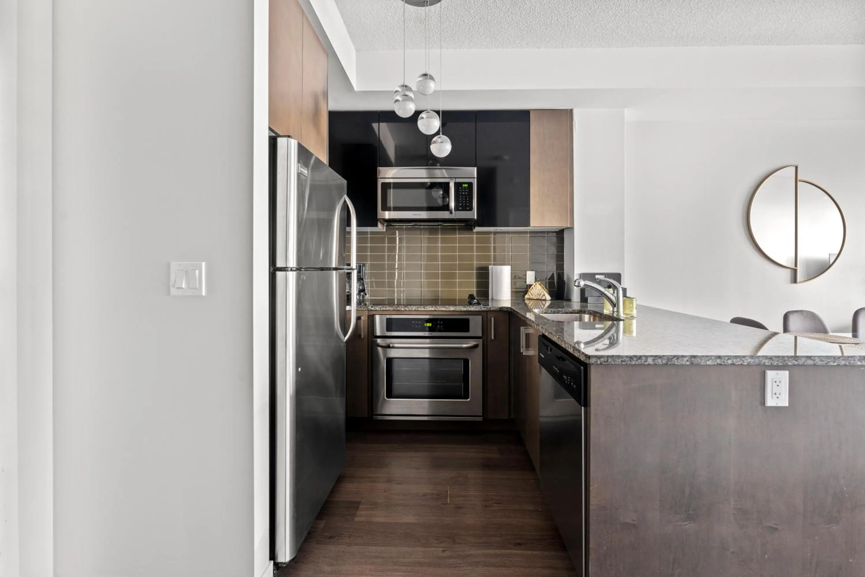 Kitchen or kitchenette in Modern Lillian St Apartments by GLOBALSTAY