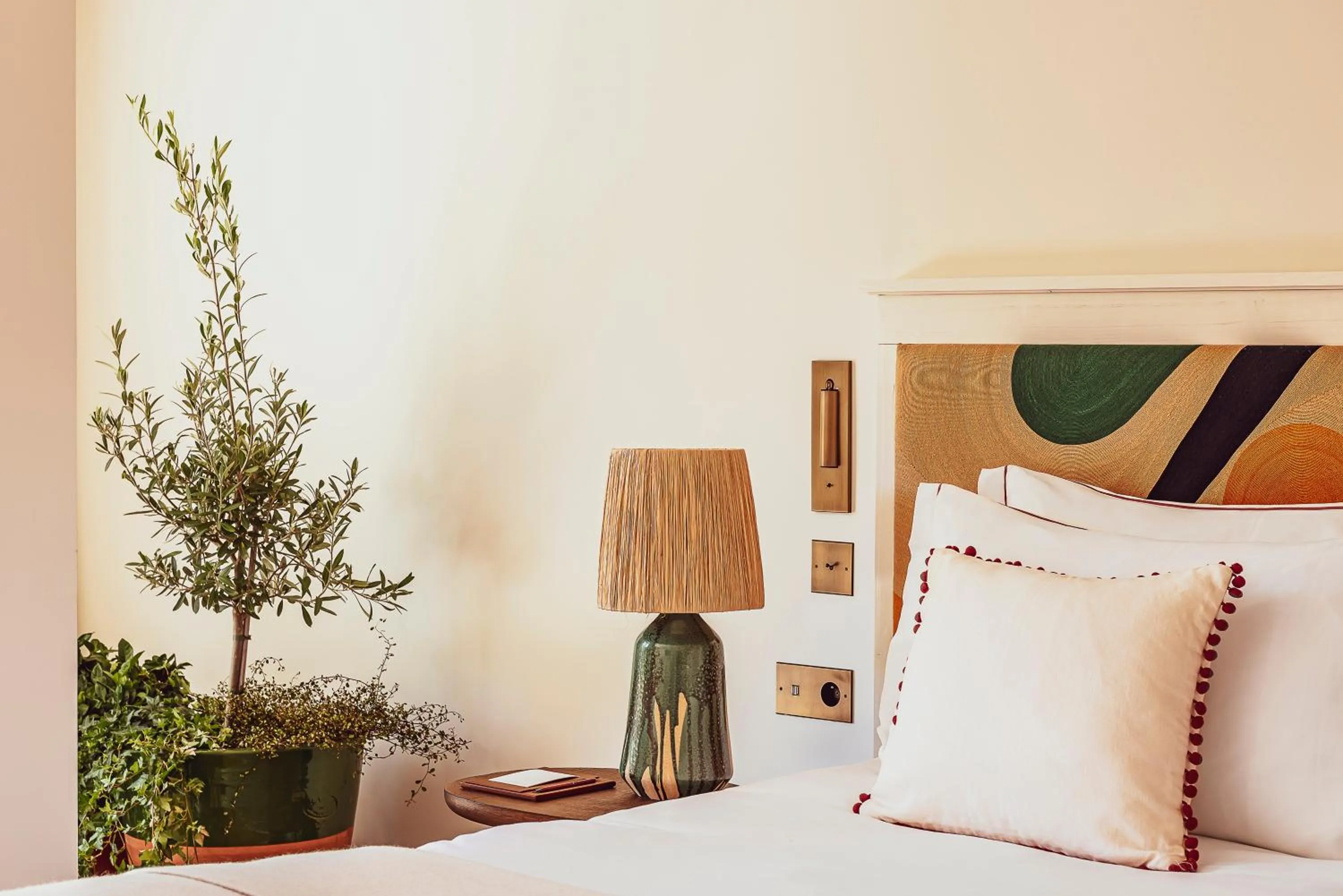 Decorative detail, Bed in Hotel Lou Pinet