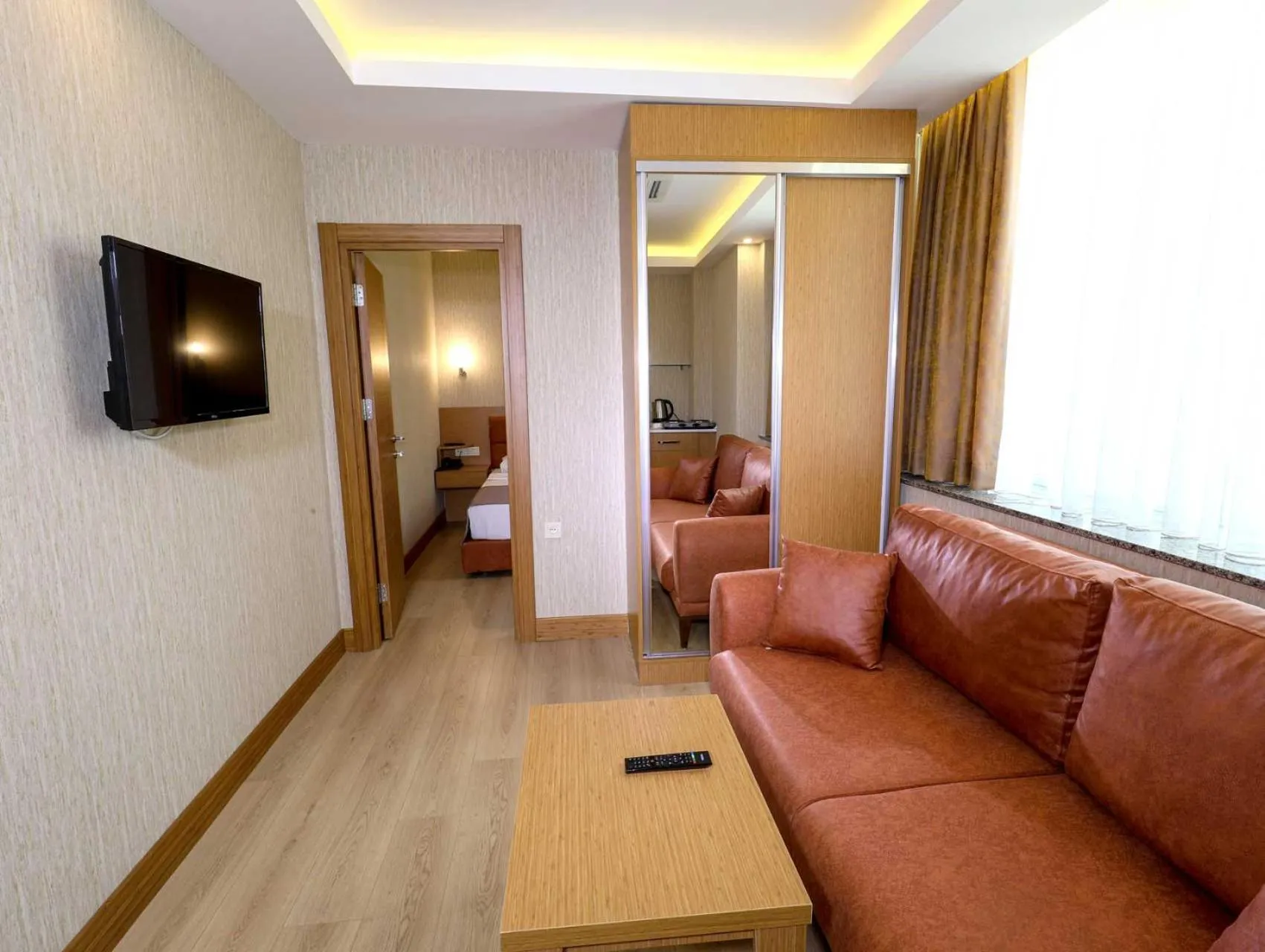 Living room in Grand Elmira Suites