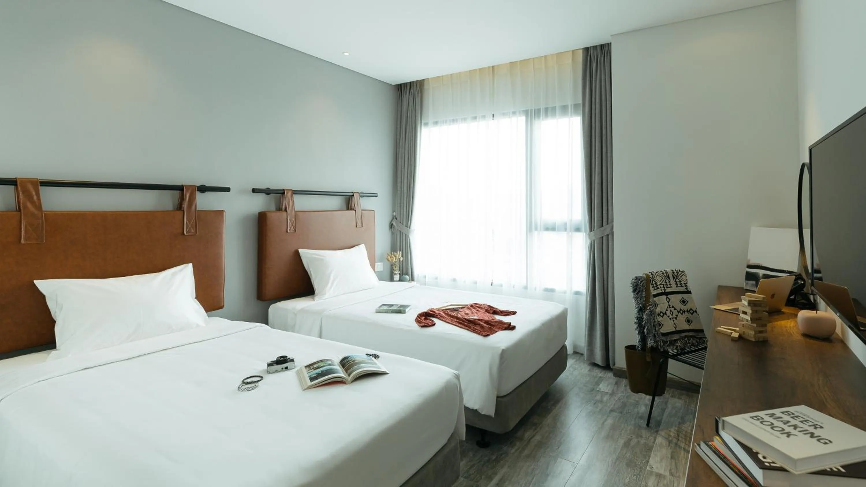 Bed in Em Oi Boutique Hotel