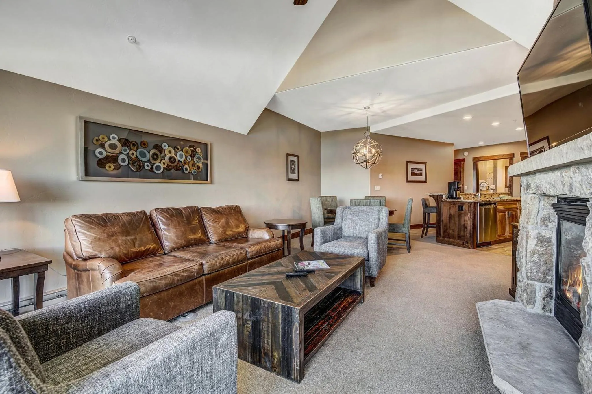 Living room in Crystal Peak Lodge, A Vail Resorts Property