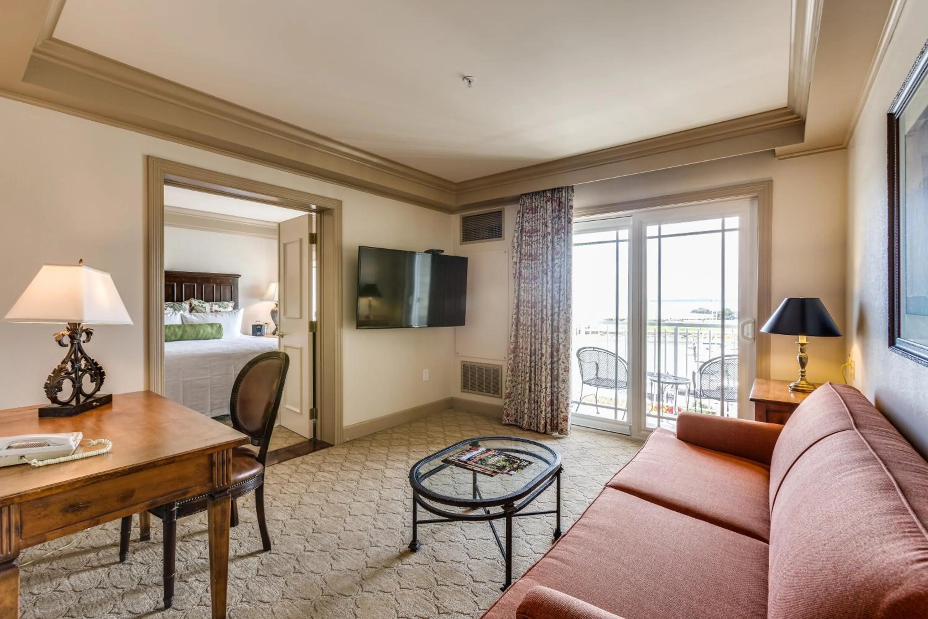 Communal lounge/ TV room in Hotel Bellwether on Bellingham Bay