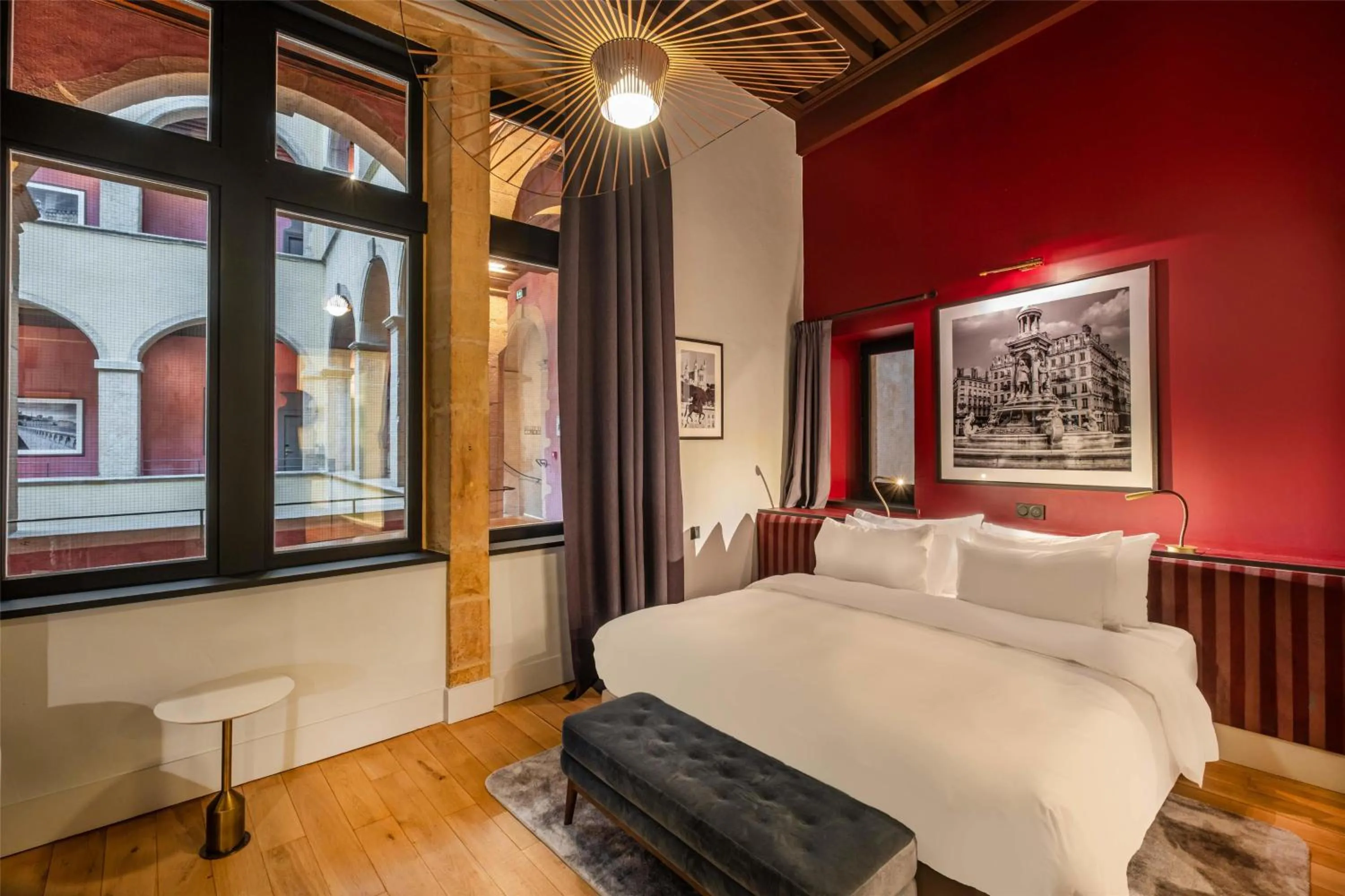 Bedroom, Bed in Cour des Loges Lyon, A Radisson Collection Hotel