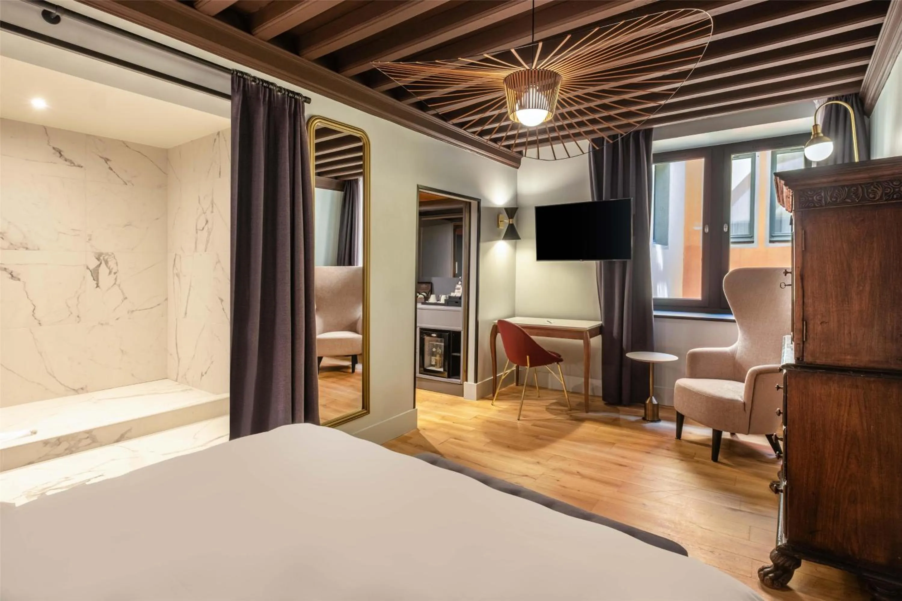 Bedroom, Bed in Cour des Loges Lyon, A Radisson Collection Hotel