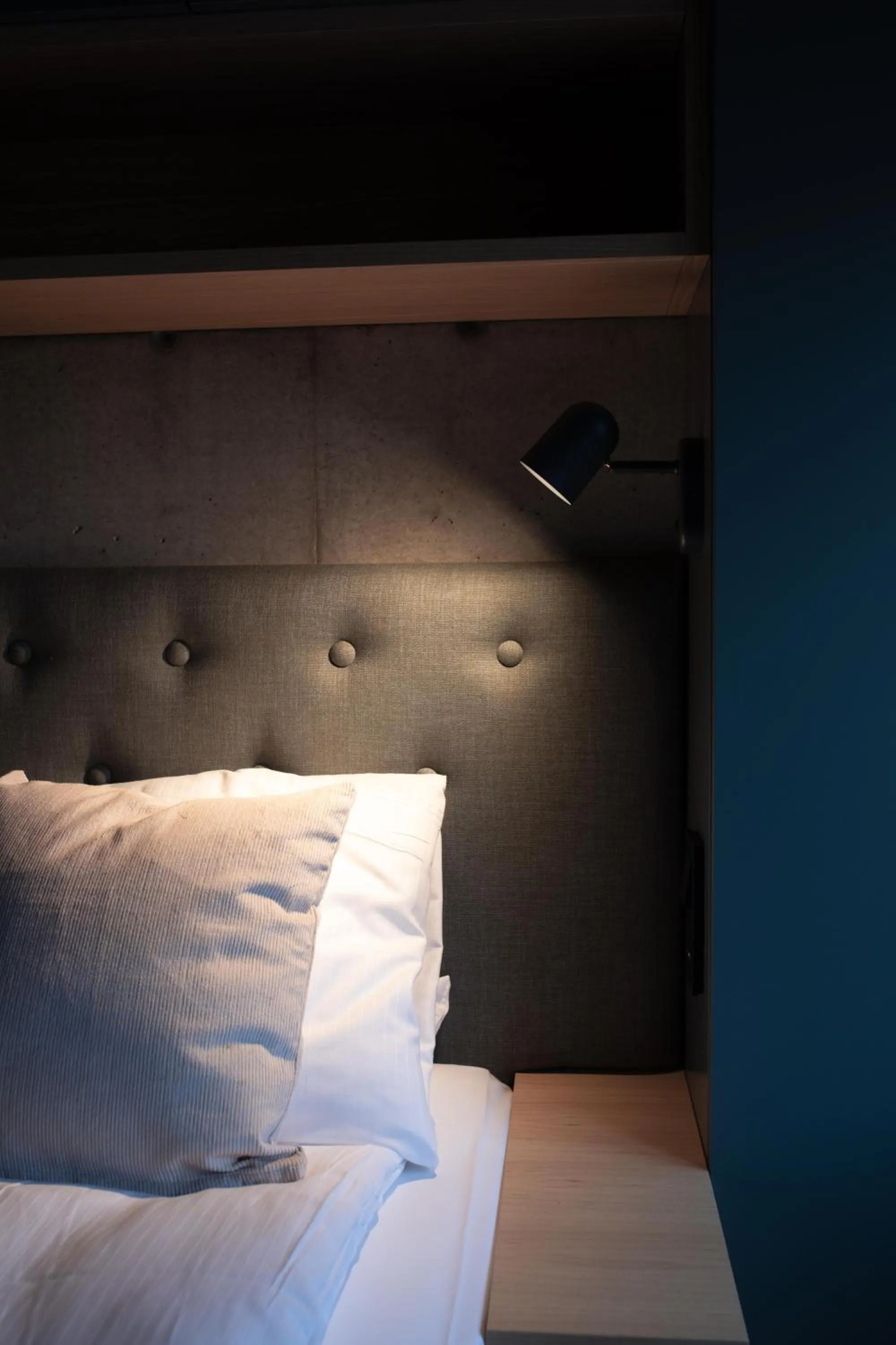 Decorative detail, Bed in Home Again Apartments Kirkegata