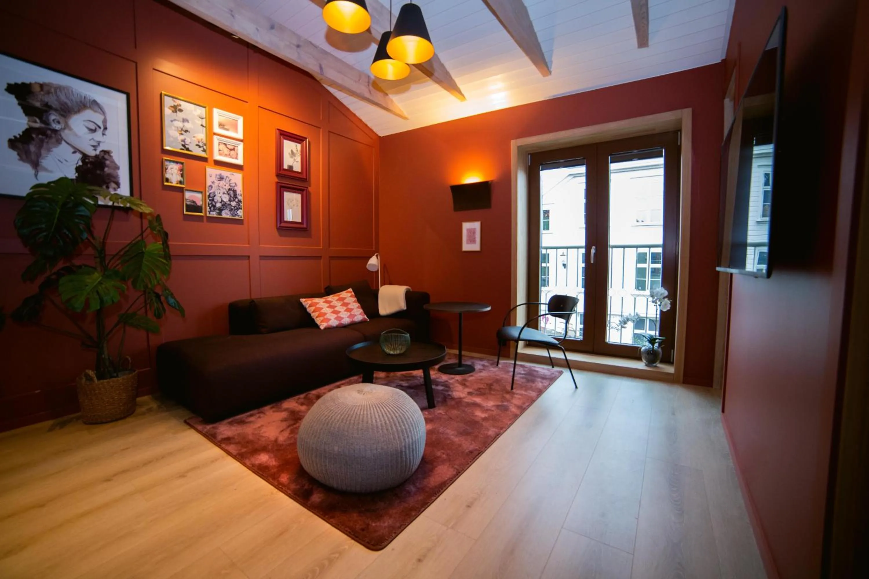 Living room in Home Again Apartments Kirkegata