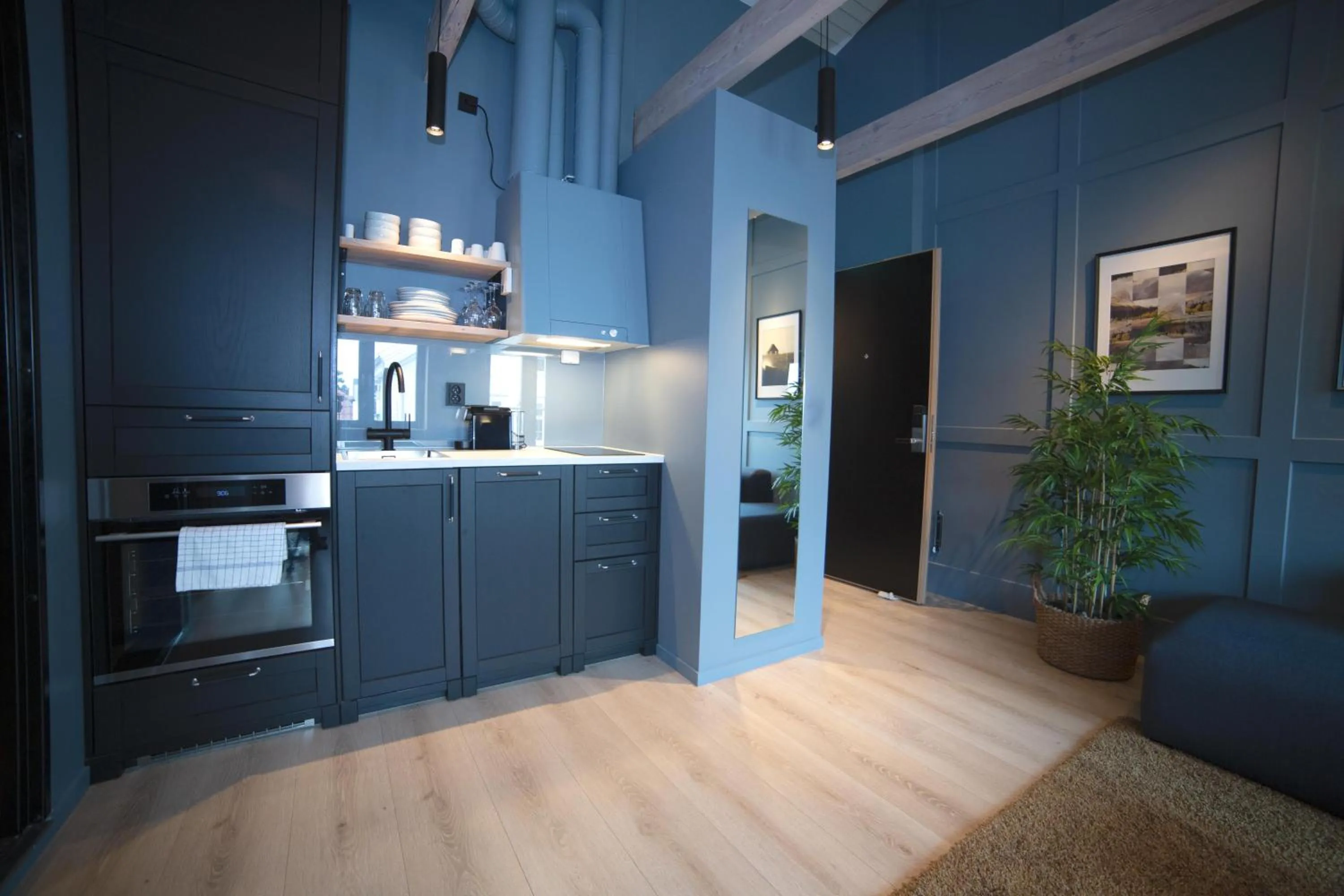 Kitchen or kitchenette in Home Again Apartments Kirkegata