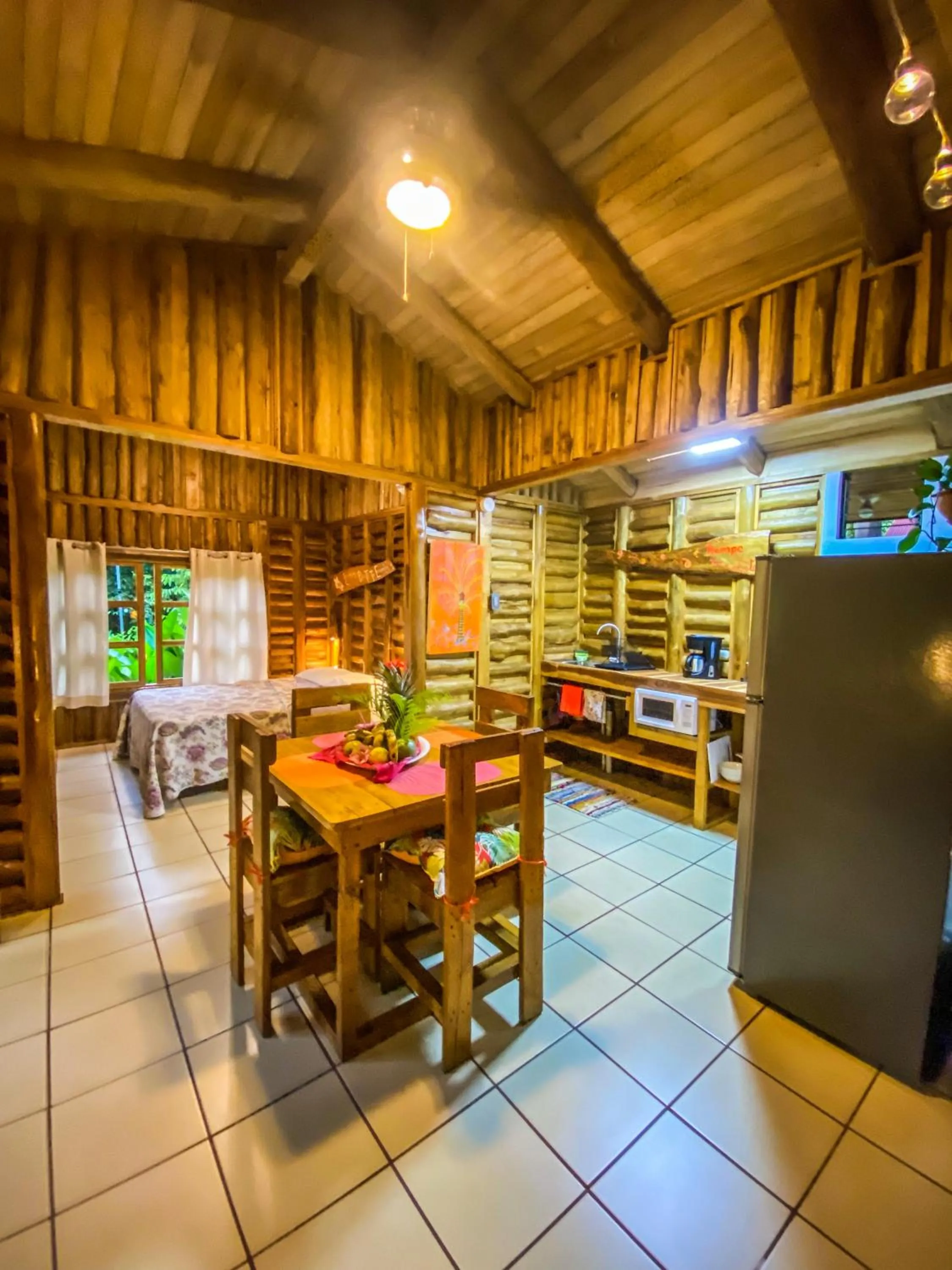 Living room in Cabañas Lamaite