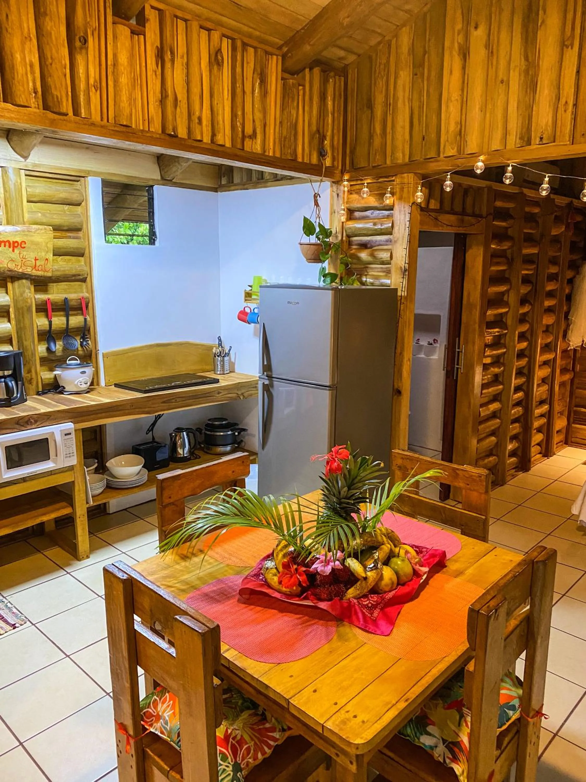 Kitchen or kitchenette in Cabañas Lamaite