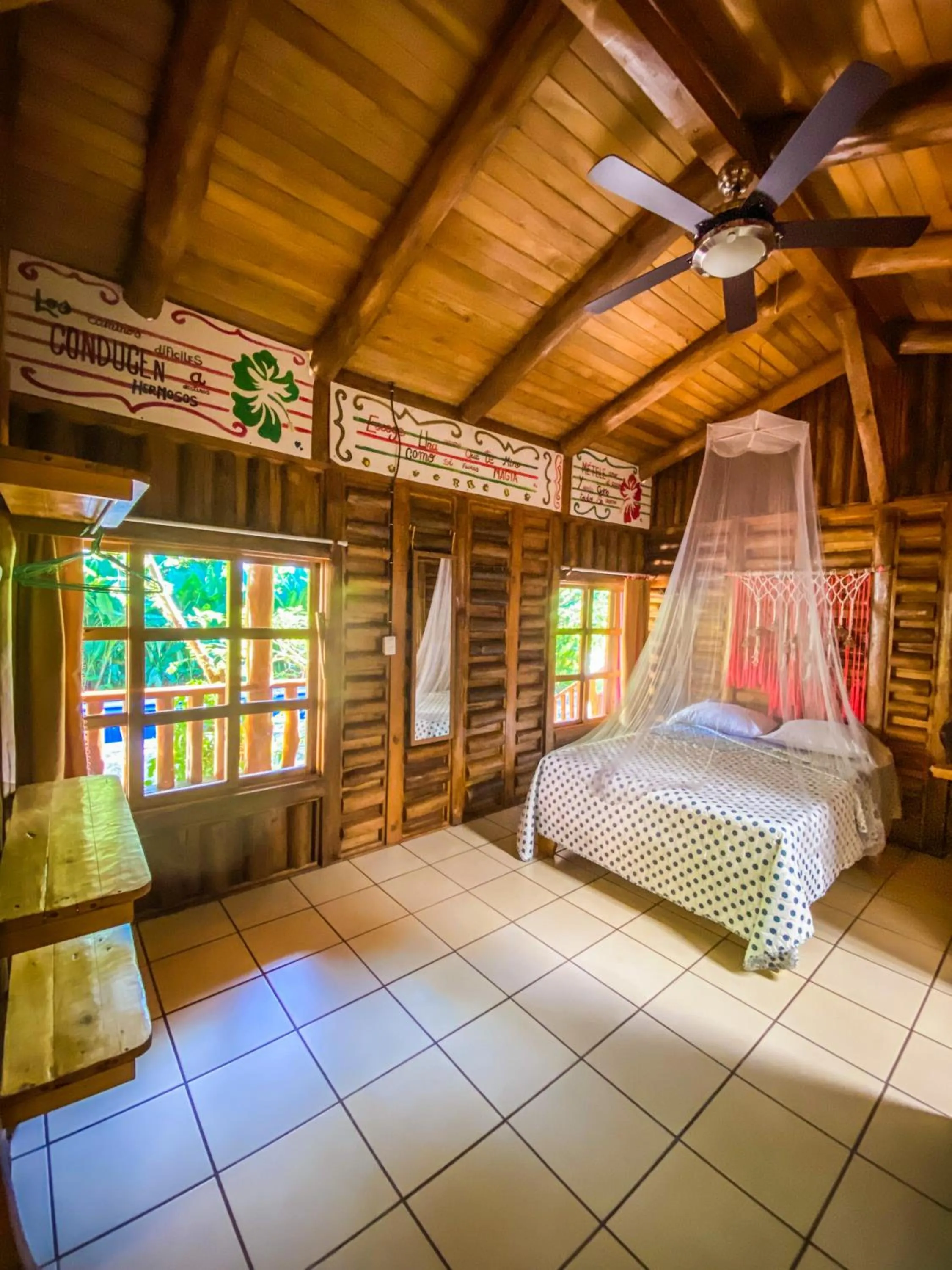 Bed in Cabañas Lamaite