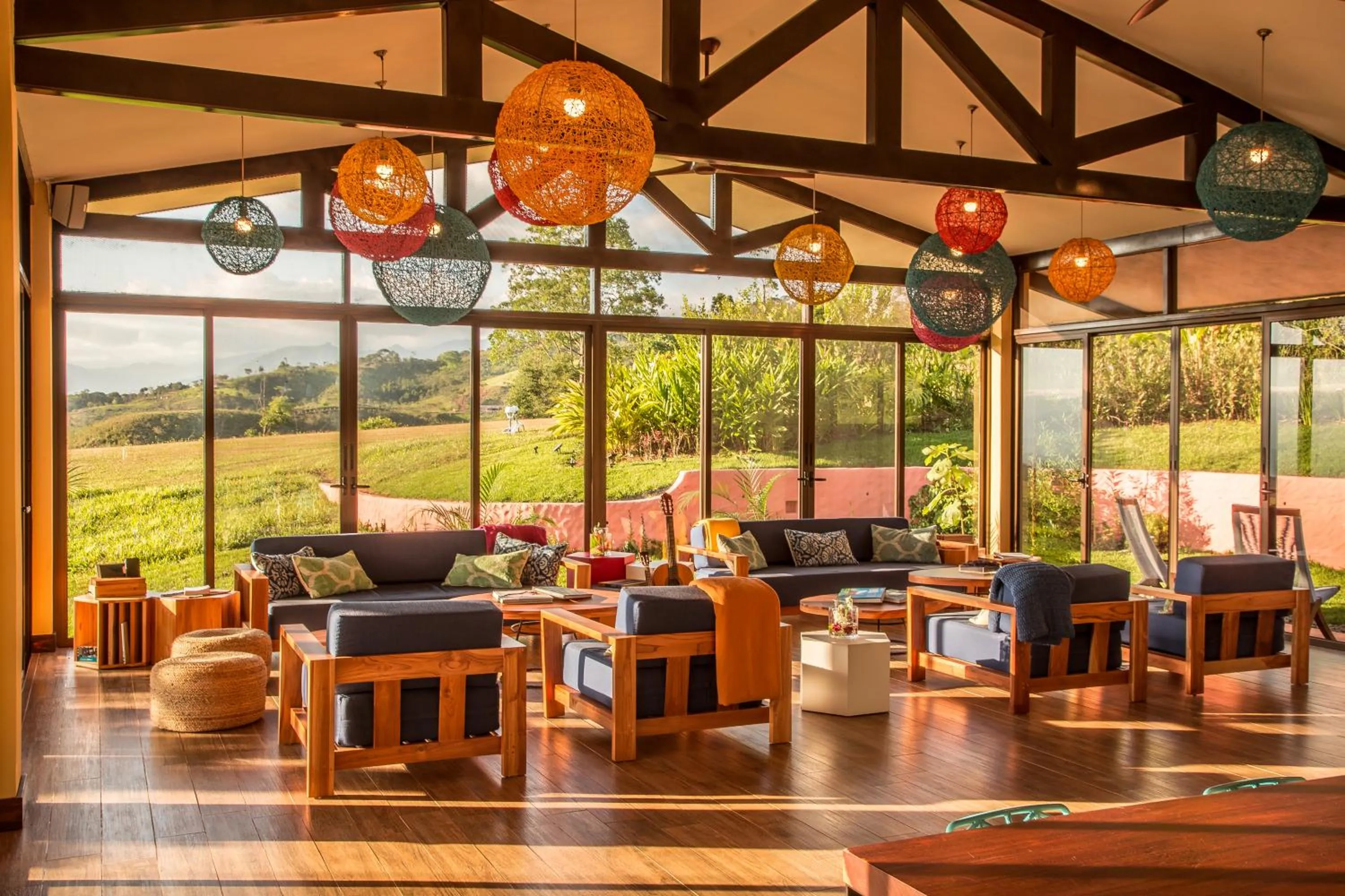 Communal lounge/ TV room in Kinkara Luxury Retreat