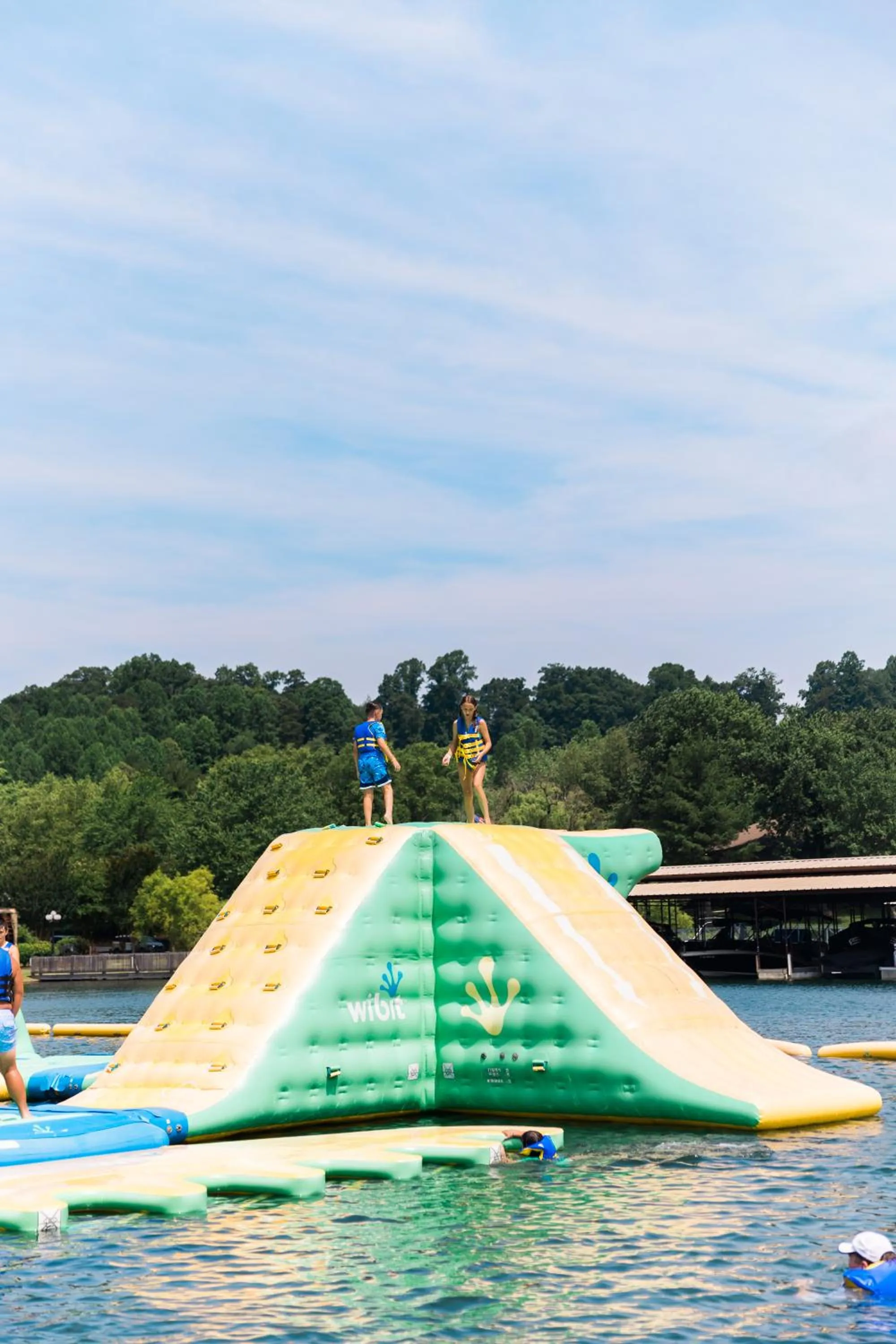 Aqua park in The Ridges Resort on Lake Chatuge