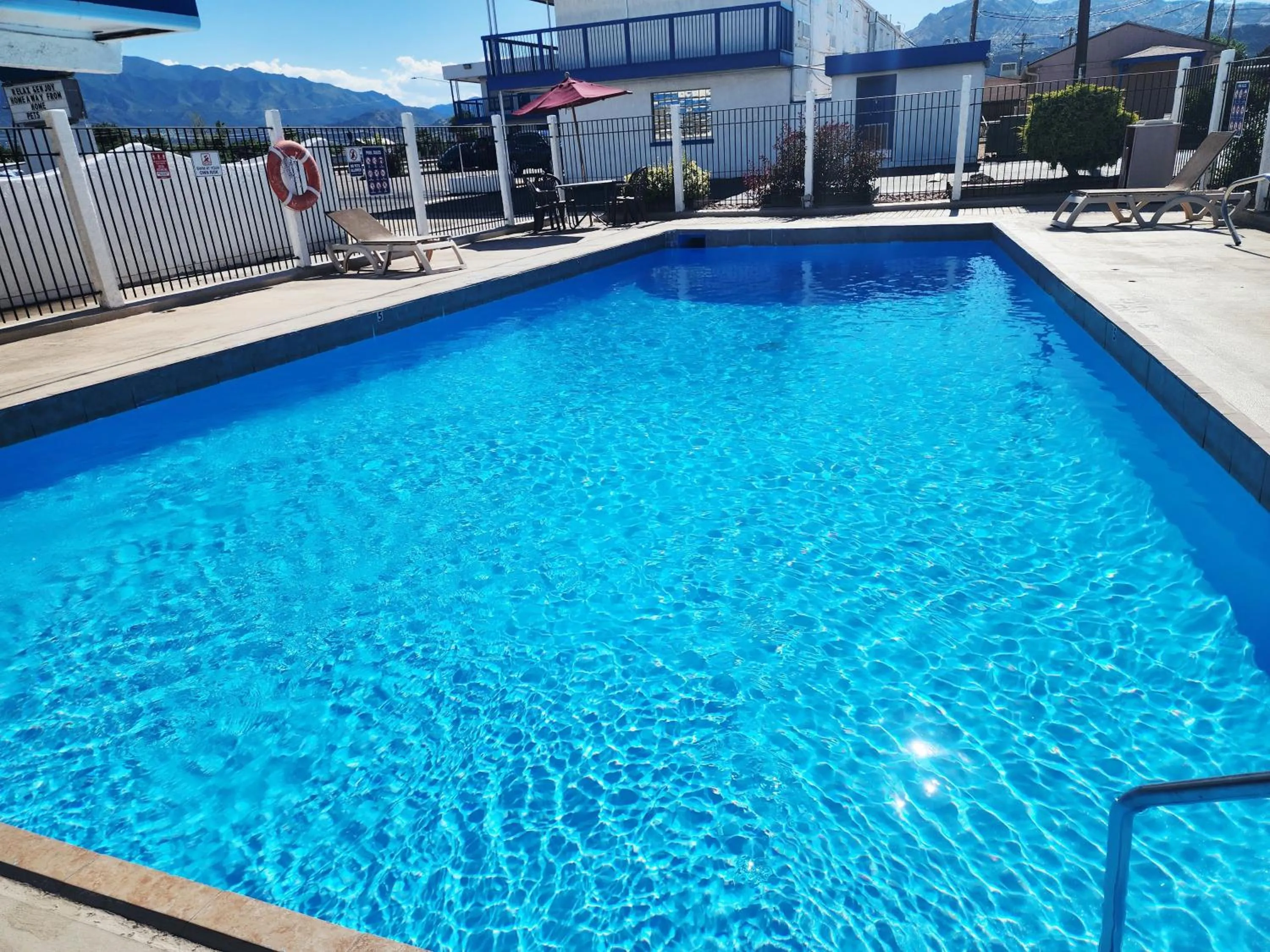 Pool view in Motel 6-Canon City, CO 719-458-1216