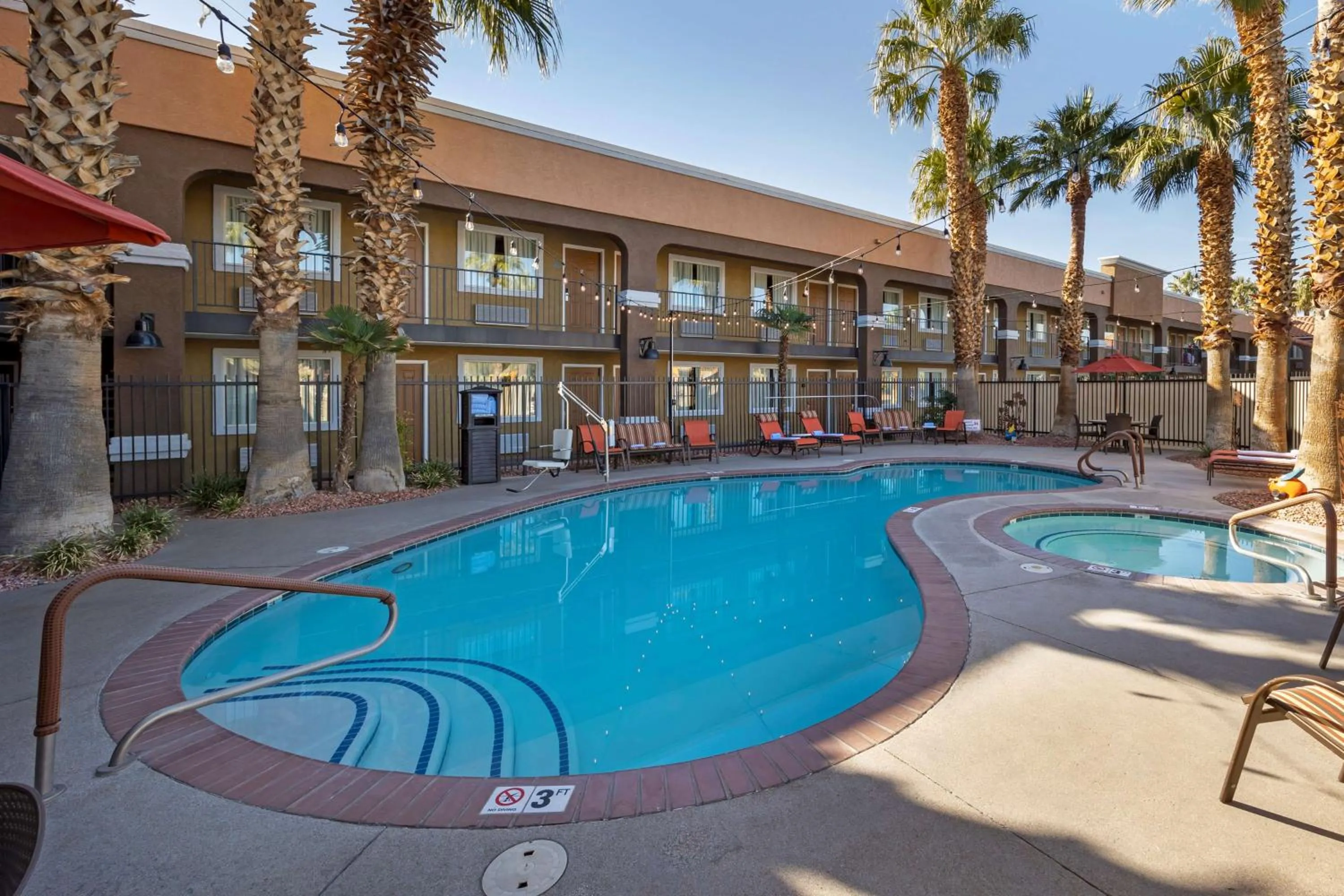 Pool view in Best Western Mesquite Inn