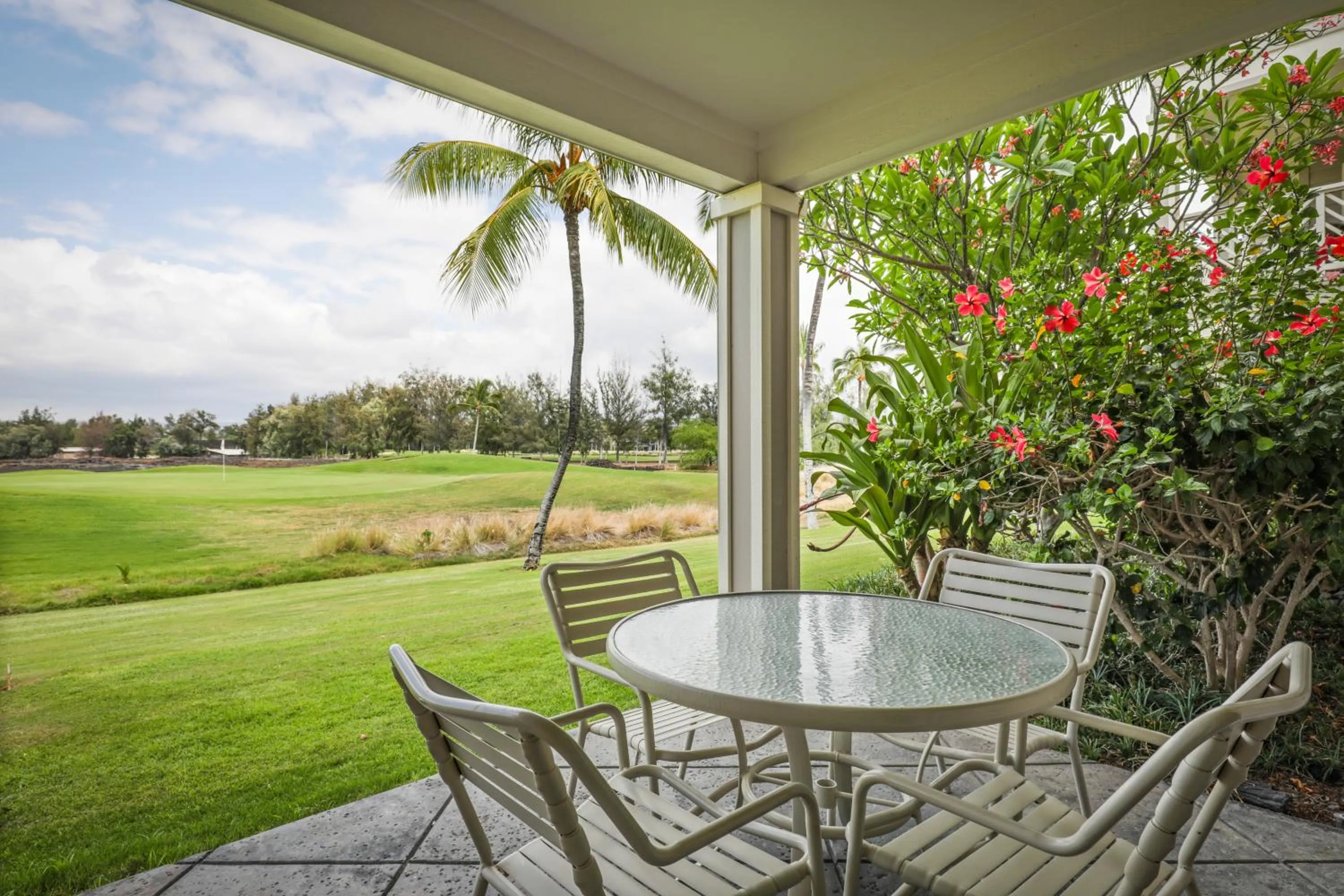Patio in Fairway Villas Waikoloa by OUTRIGGER