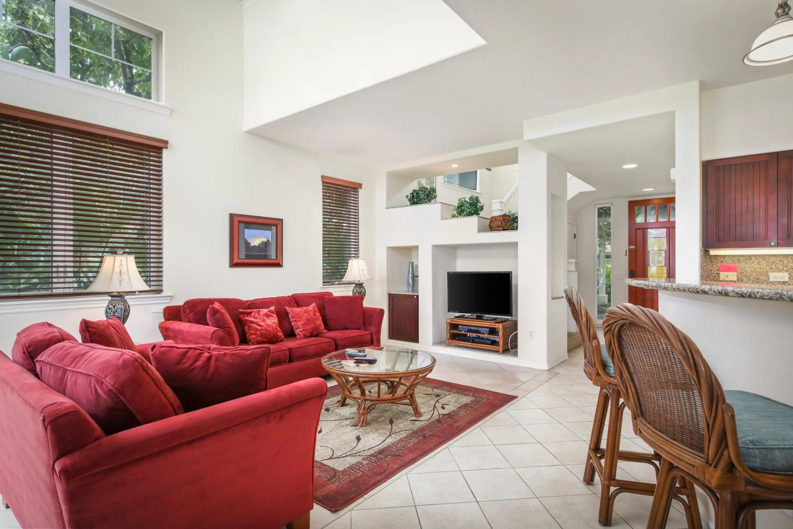 Living room in Fairway Villas Waikoloa by OUTRIGGER