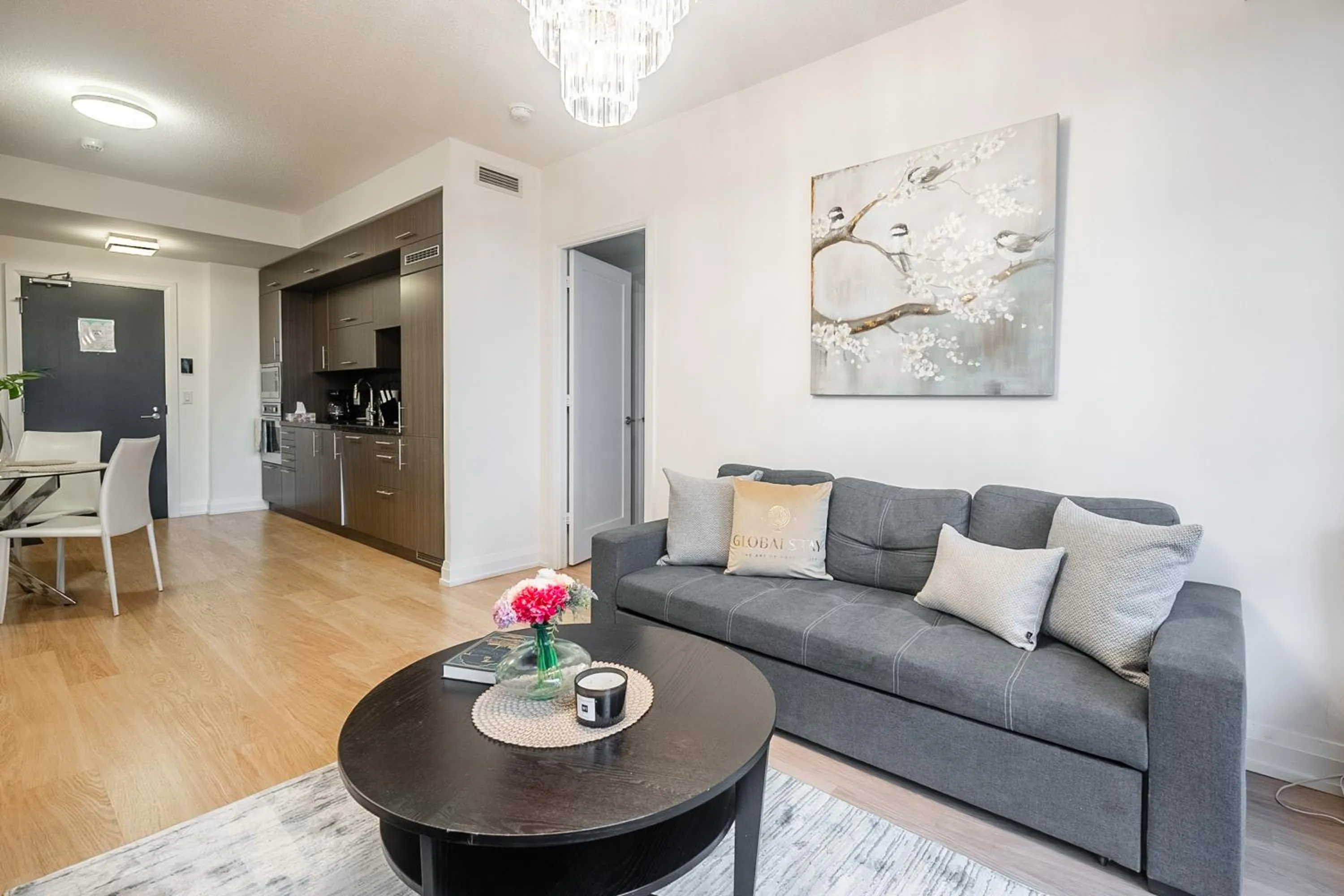 Living room in GLOBALSTAY Modern Apartments in North York Skyscraper