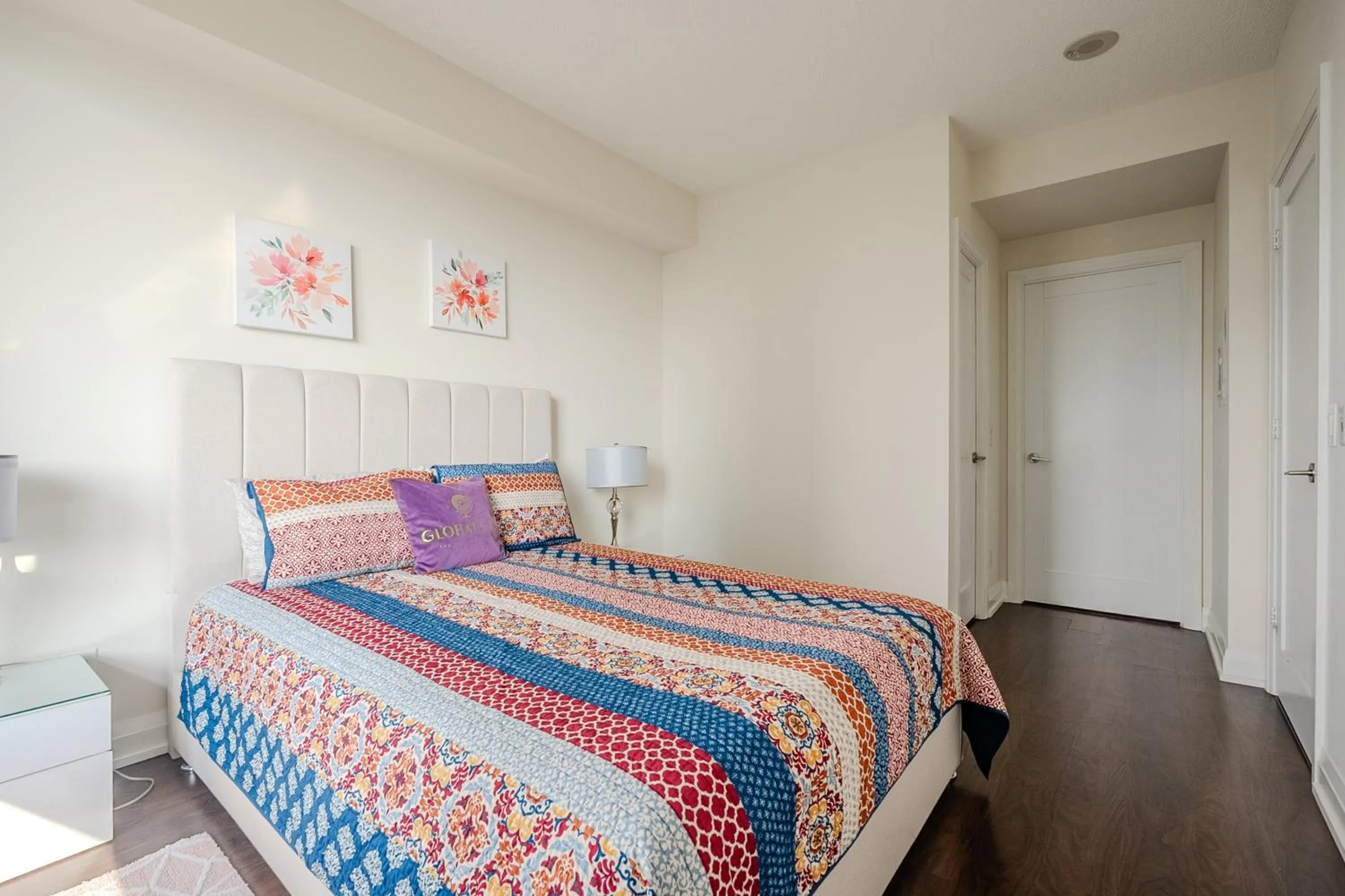 Bed in GLOBALSTAY Modern Apartments in North York Skyscraper