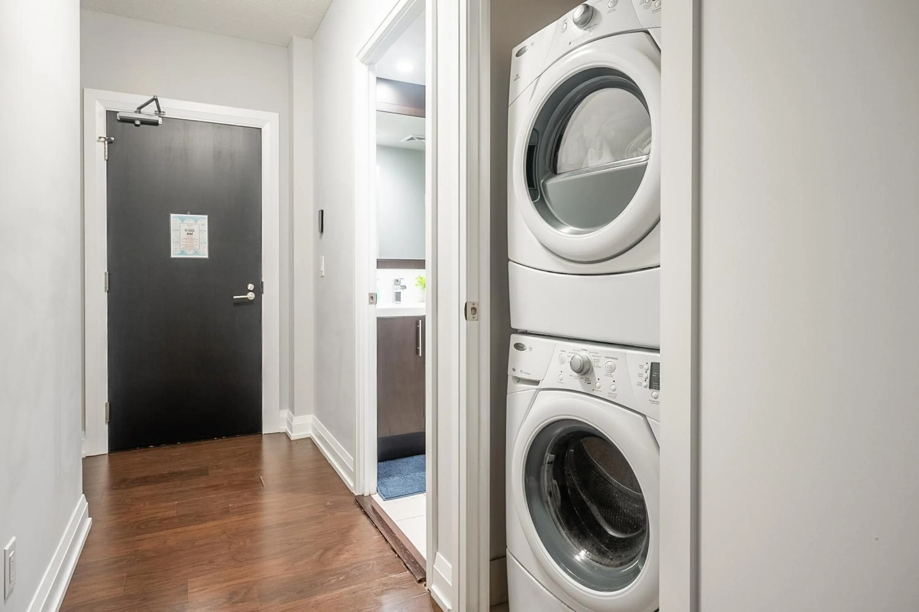 washing machine in GLOBALSTAY Modern Apartments in North York Skyscraper