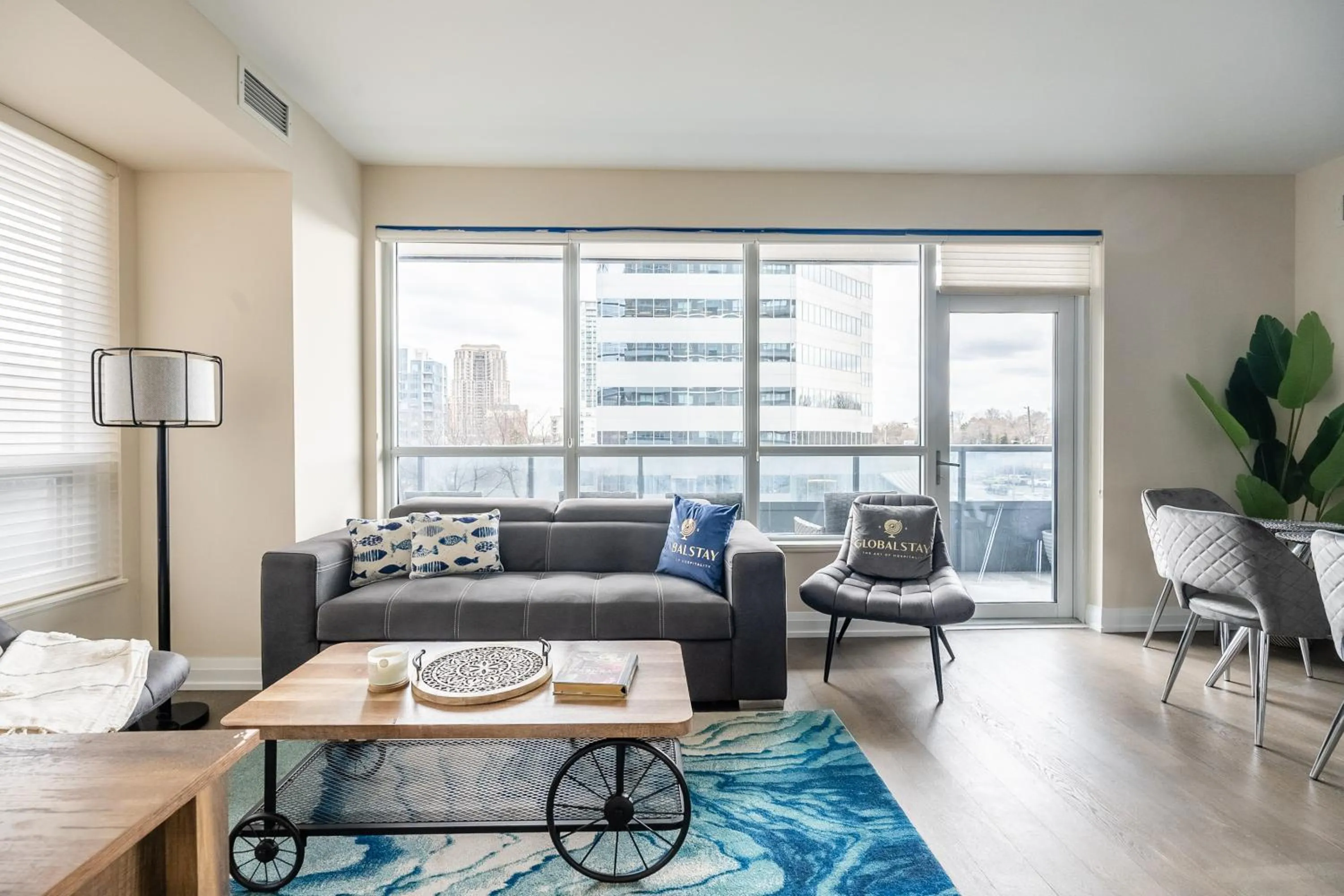 Living room in GLOBALSTAY Modern Apartments in North York Skyscraper