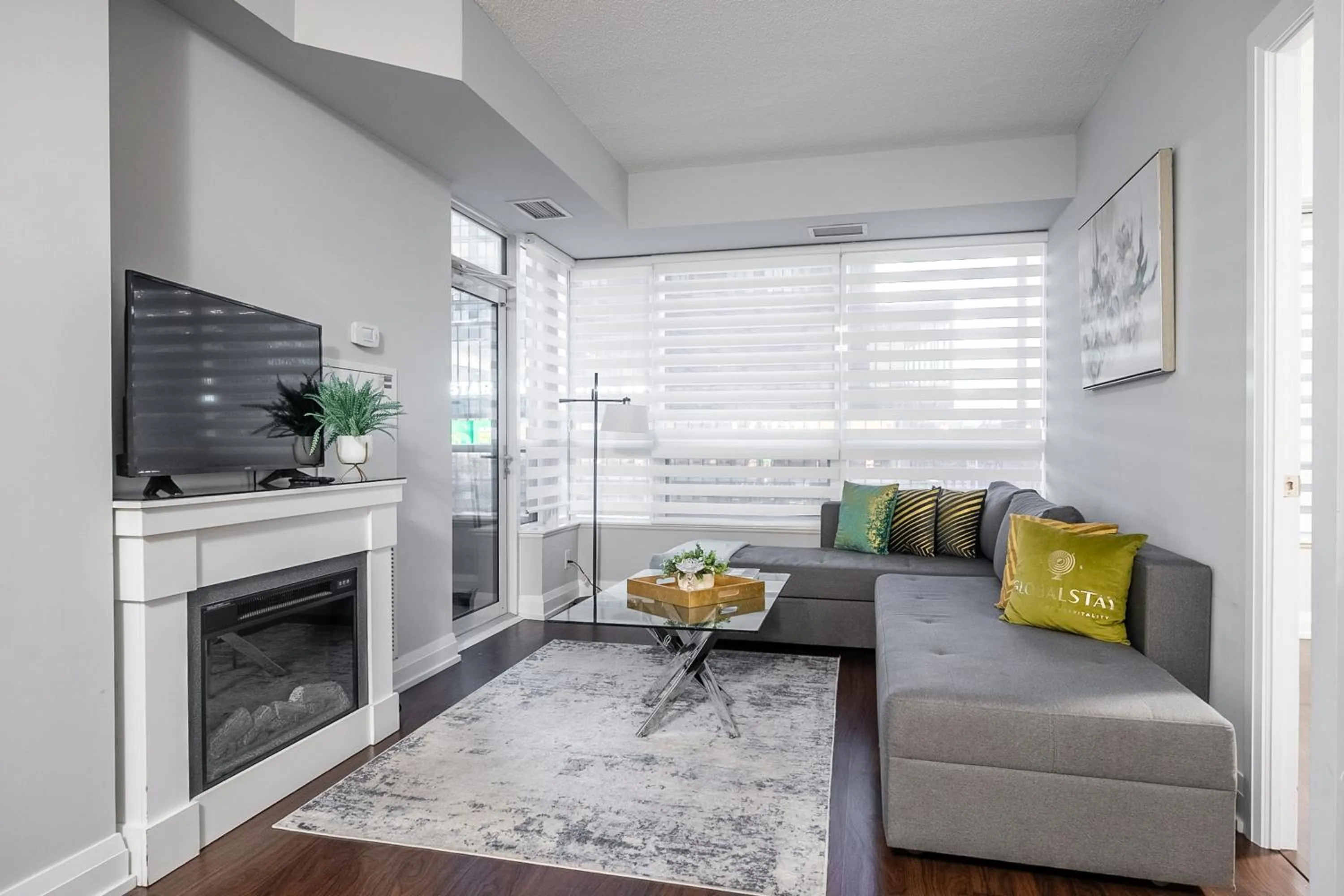 Living room in GLOBALSTAY Modern Apartments in North York Skyscraper