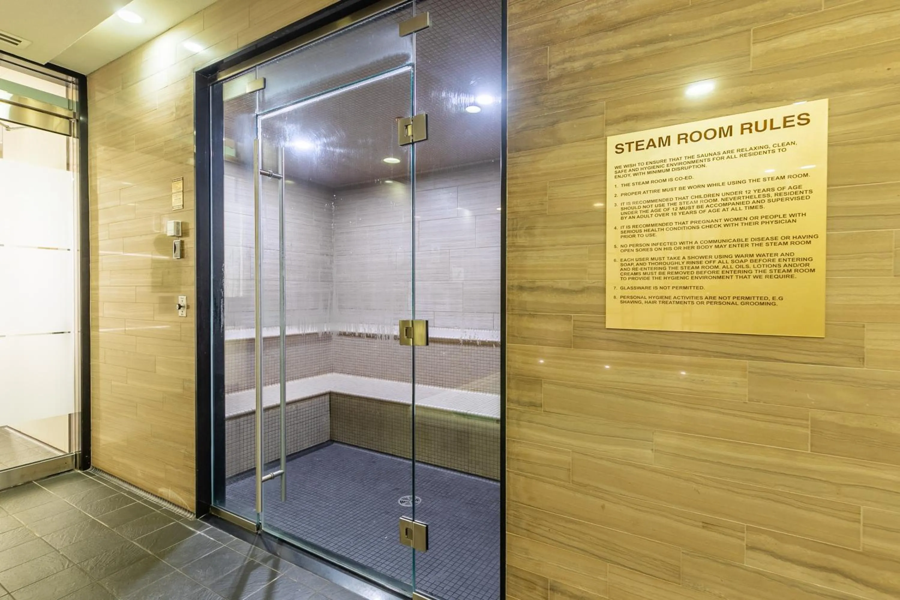 Steam room in GLOBALSTAY Modern Apartments in North York Skyscraper