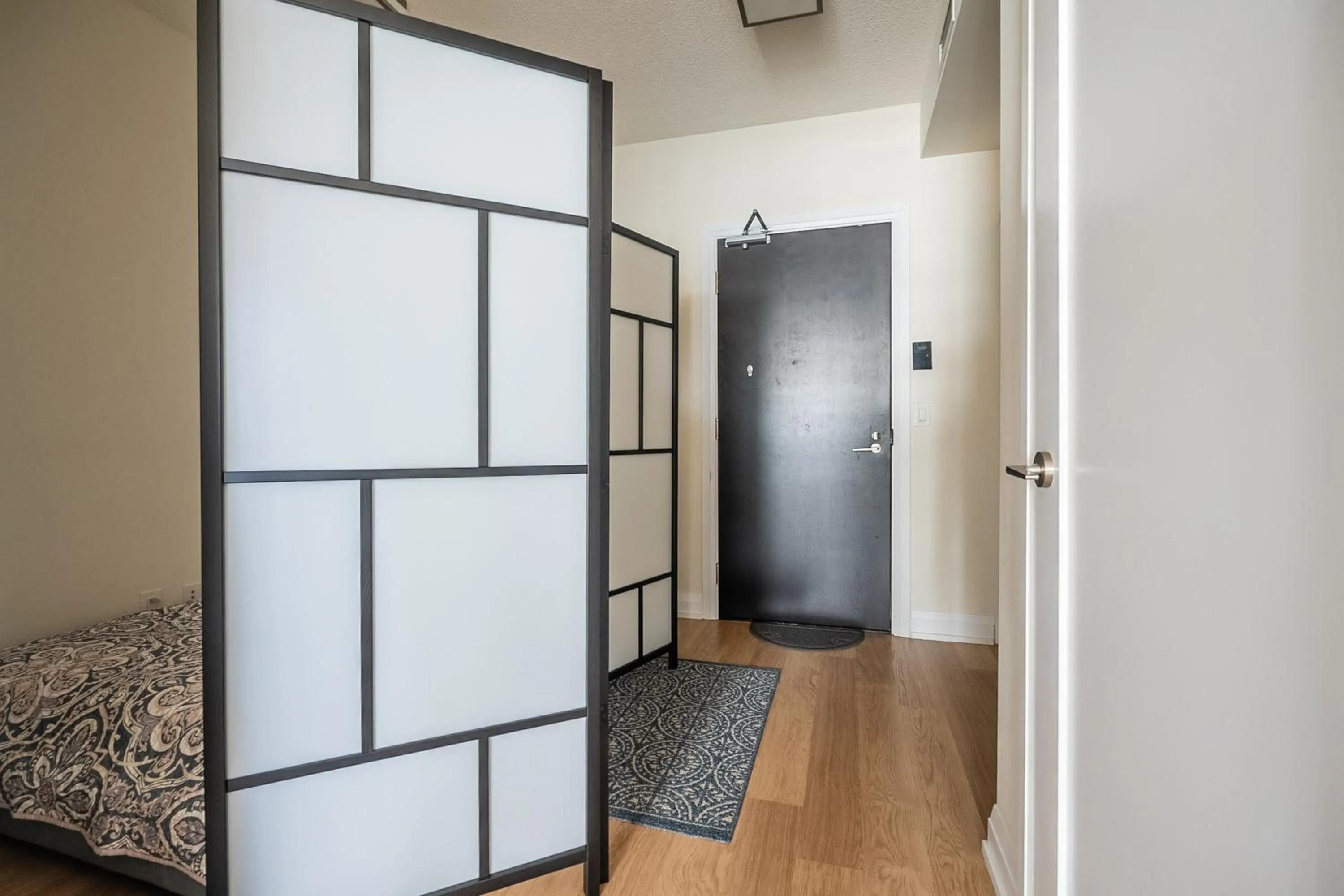 Bed in GLOBALSTAY Modern Apartments in North York Skyscraper