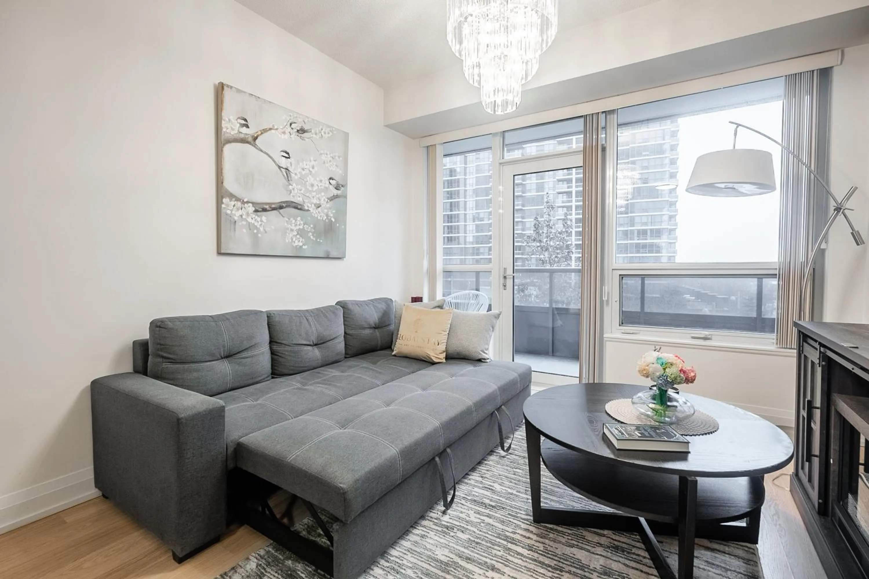 Living room in GLOBALSTAY Modern Apartments in North York Skyscraper