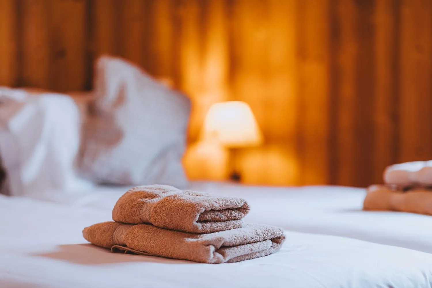 towels, Bed in Savoy Morzine