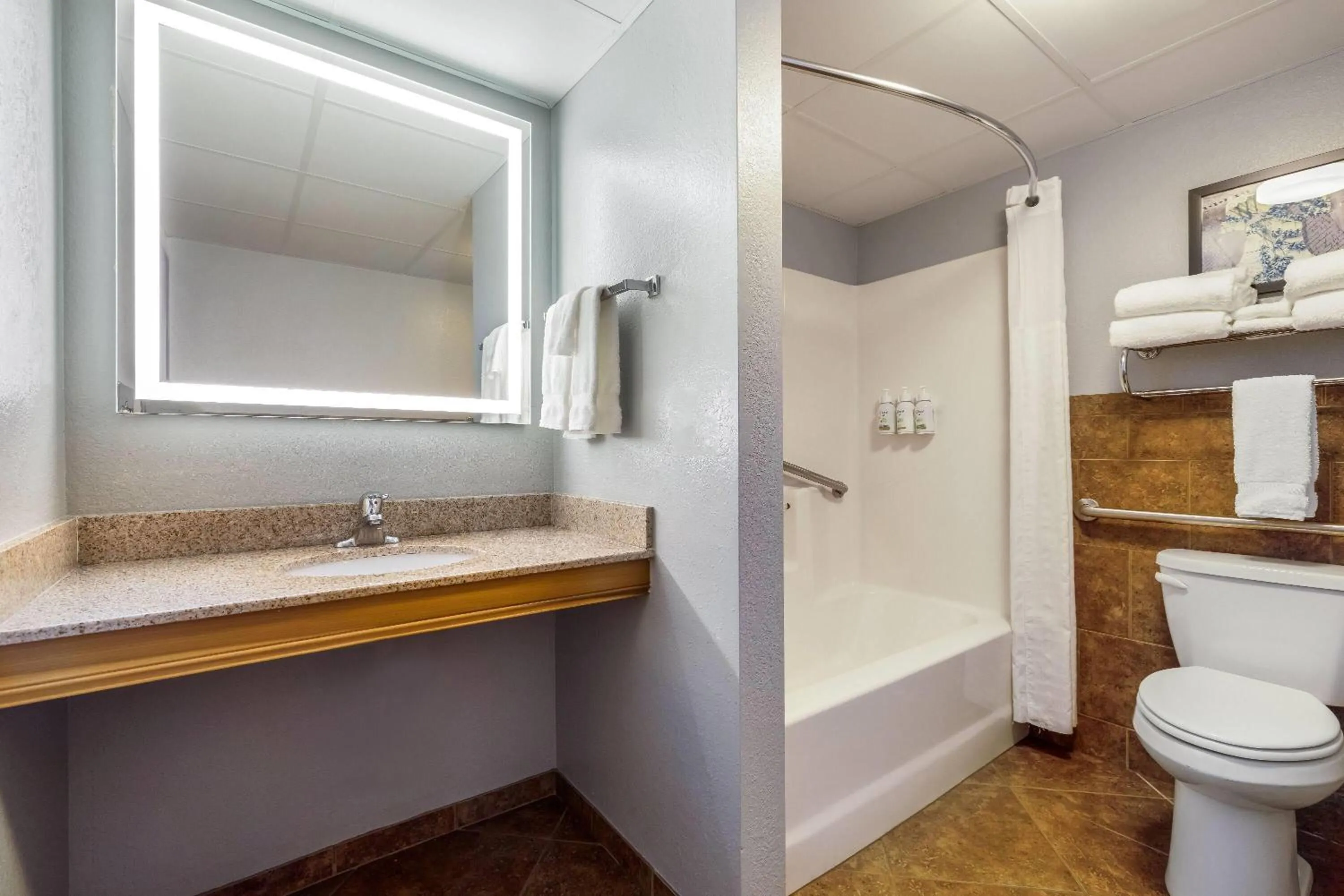 Bathroom in AmericInn by Wyndham Chamberlain Conference Center