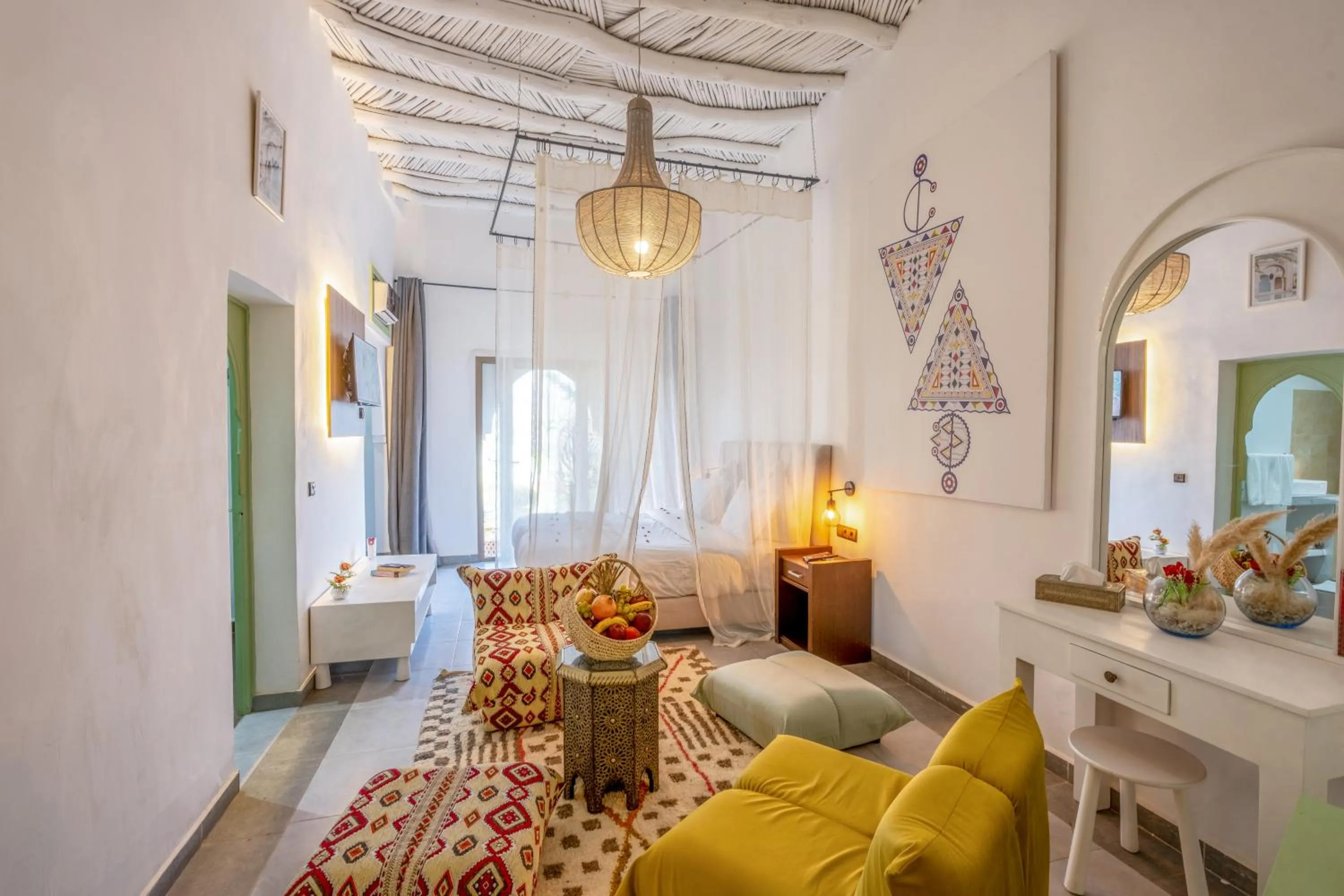 Bed in Taj Atlas Wellness Boutique Hôtel & Spa