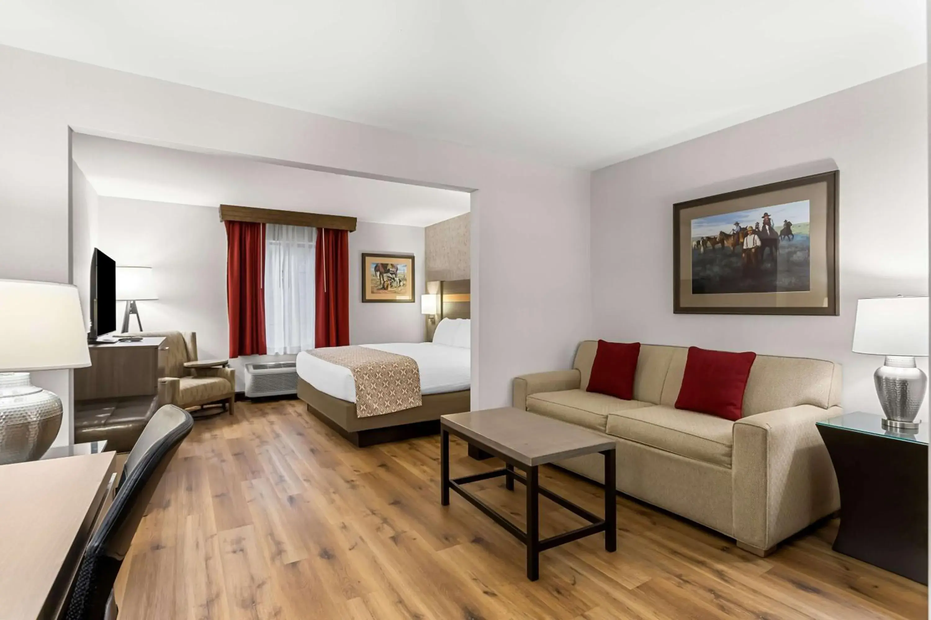 King Suite with Sofa Bed and Roll-In Shower - Disability Access/Non-Smoking in Best Western Moriarty Heritage Inn King Suite with Sofa Bed and Roll-In Shower - Disability Access/Non-Smoking in Best Western Moriarty Heritage Inn