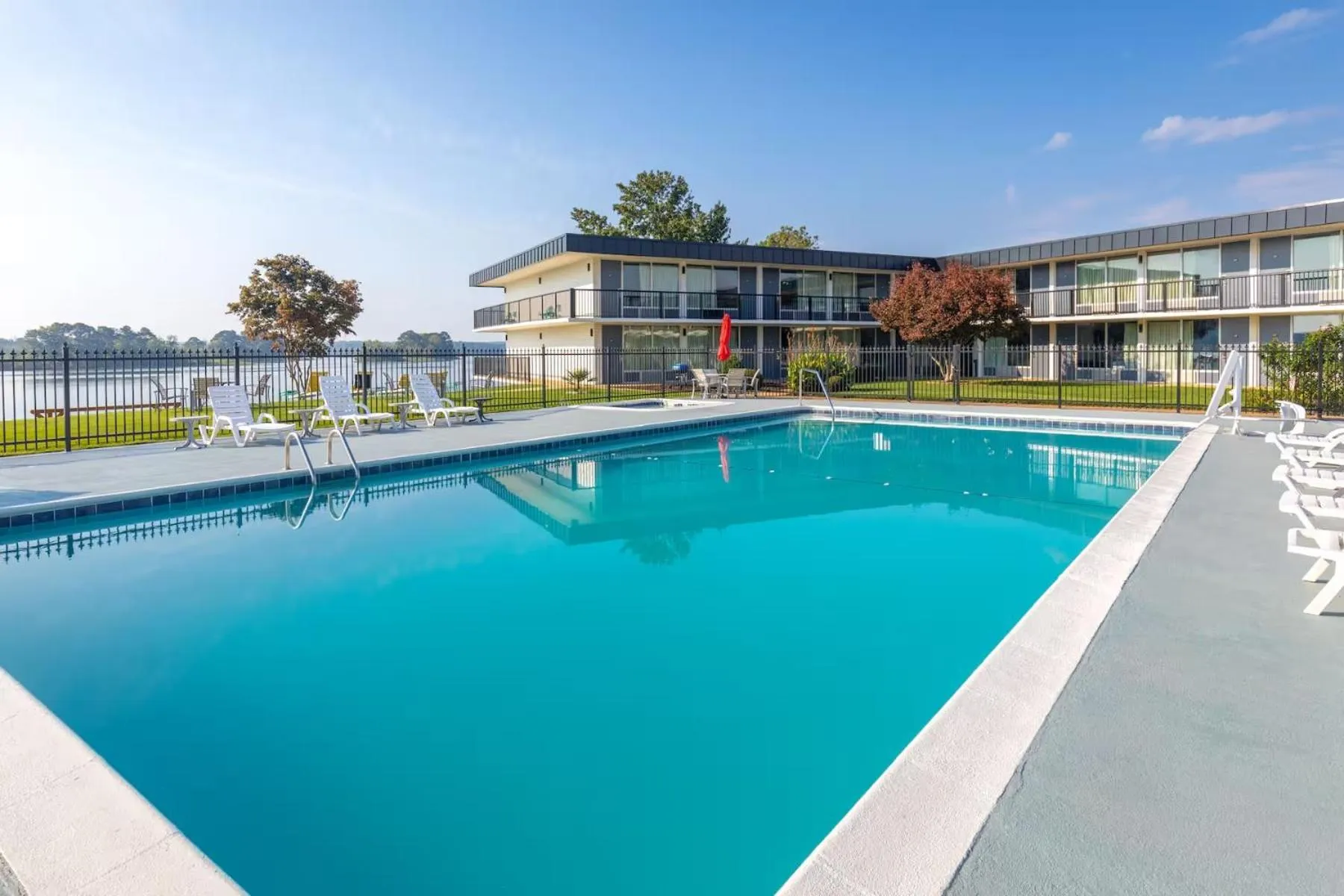 Pool view in Super 8 by Wyndham Riverside AL