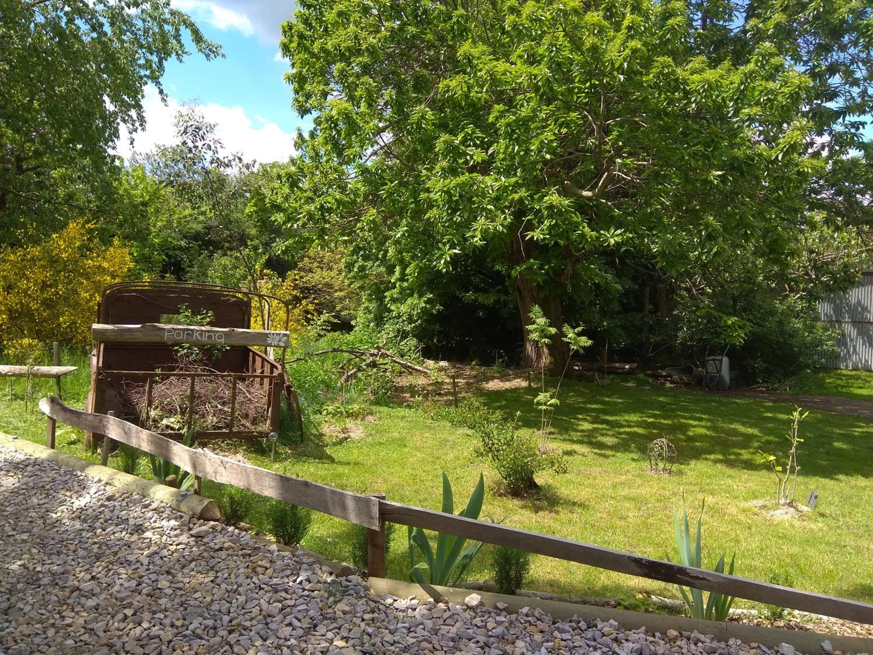 Garden view in La Ferme Les Mamours