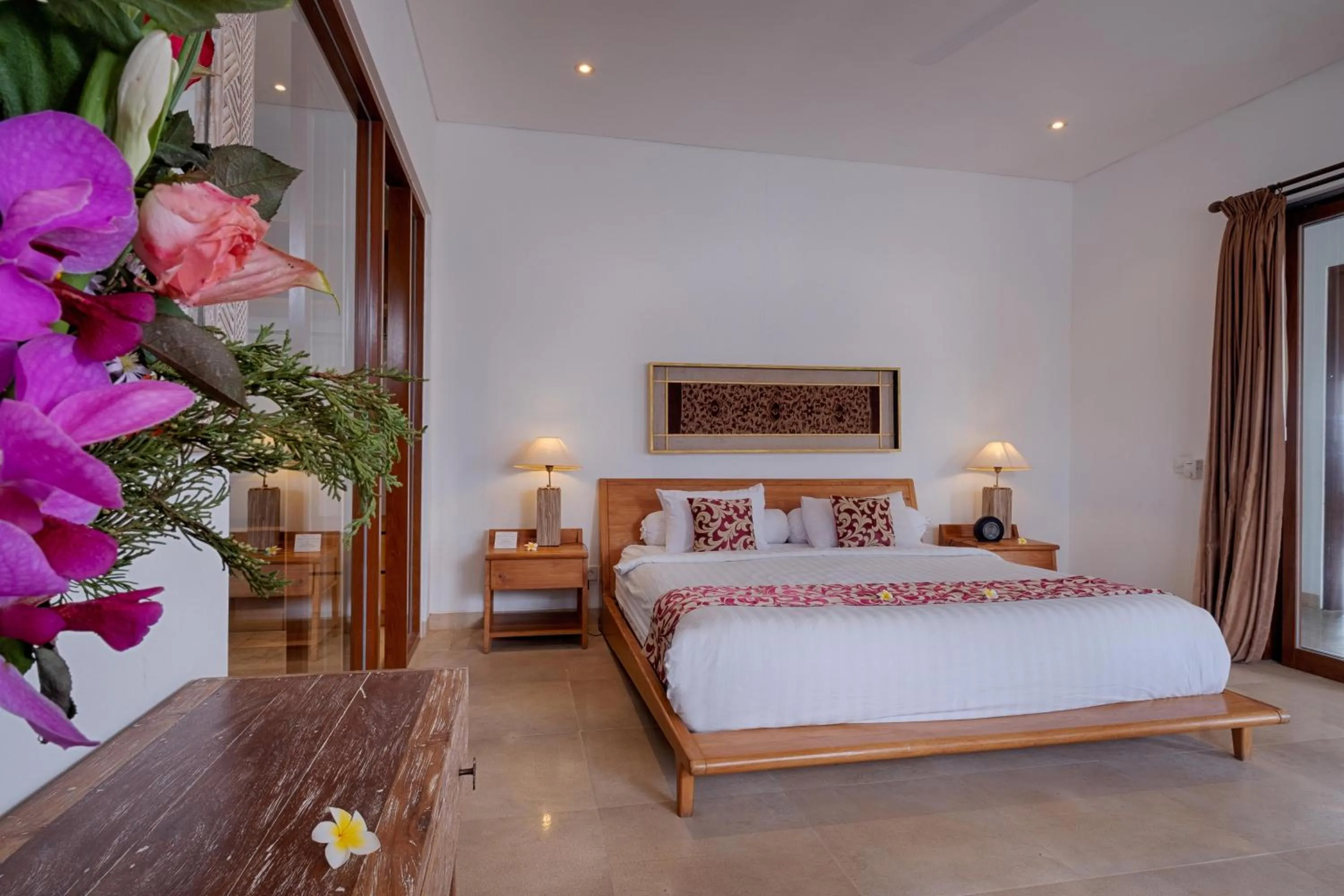 Bed in Keramas Beachfront Villa by Sanga Sanga Hospitality