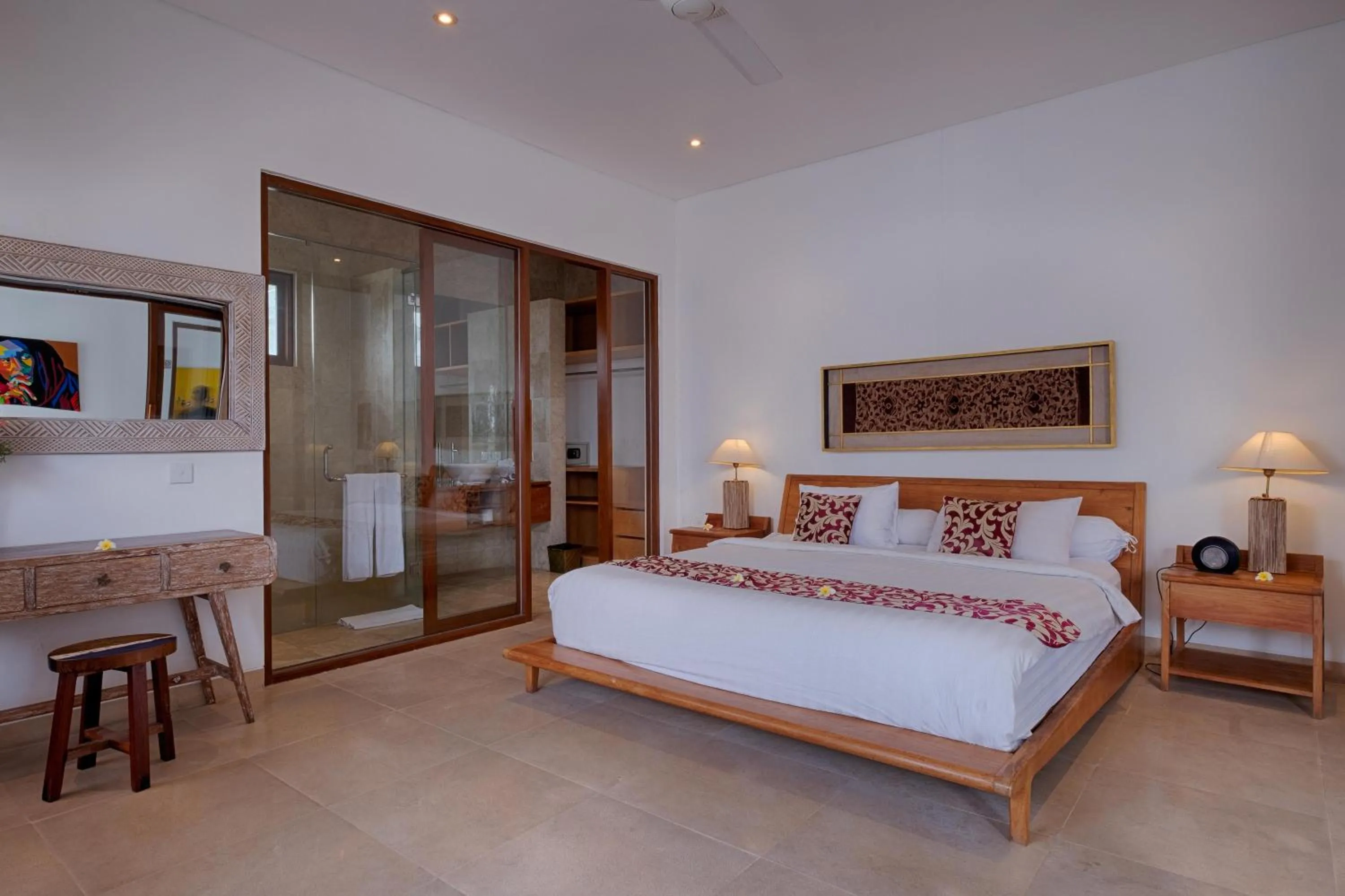 Bed in Keramas Beachfront Villa by Sanga Sanga Hospitality