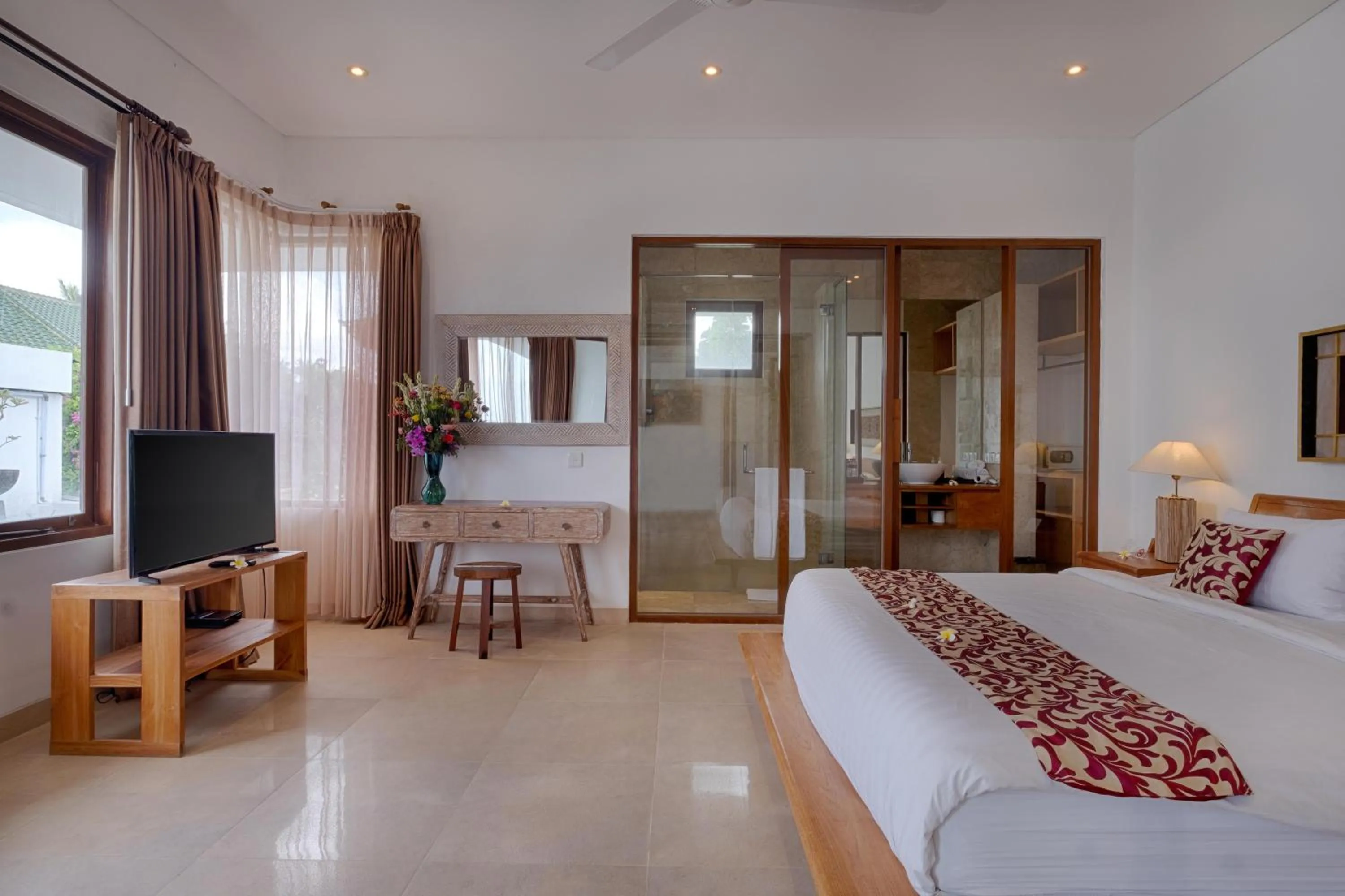 Bed in Keramas Beachfront Villa by Sanga Sanga Hospitality