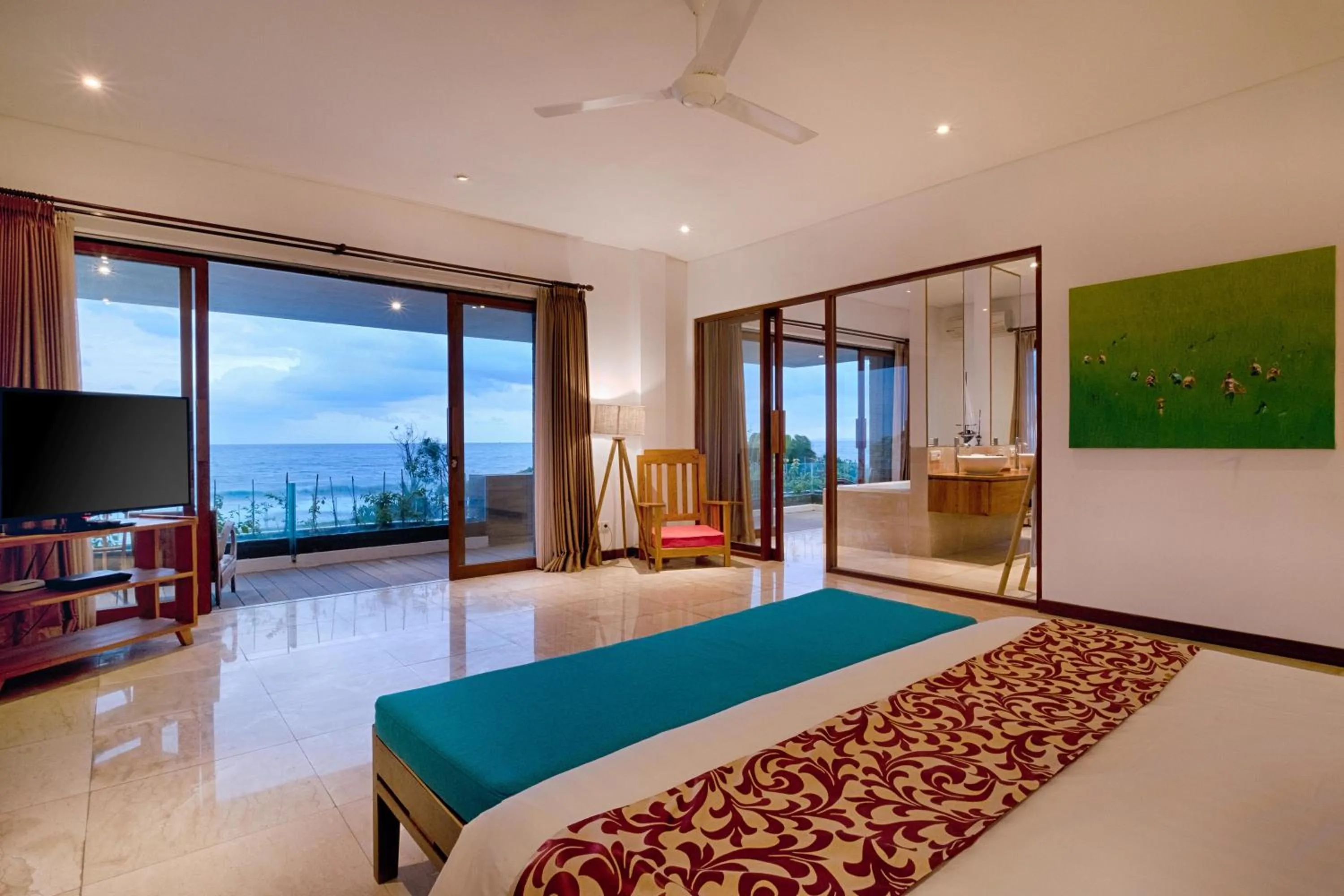 Bed in Keramas Beachfront Villa by Sanga Sanga Hospitality