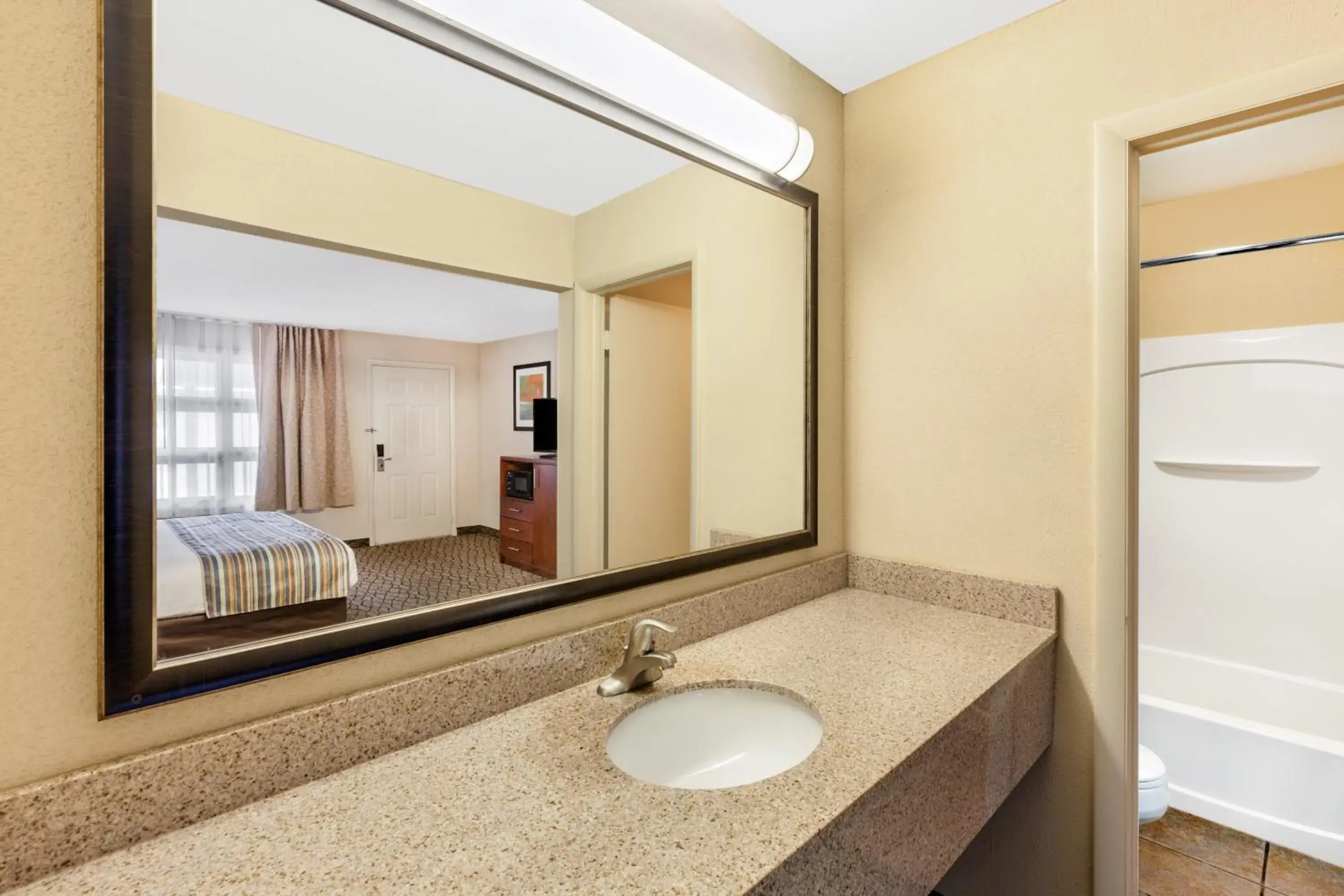 Queen Room with Two Queen Beds with Lake View - Balcony in Baymont by Wyndham St. Ignace Lakefront Queen Room with Two Queen Beds with Lake View - Balcony in Baymont by Wyndham St. Ignace Lakefront