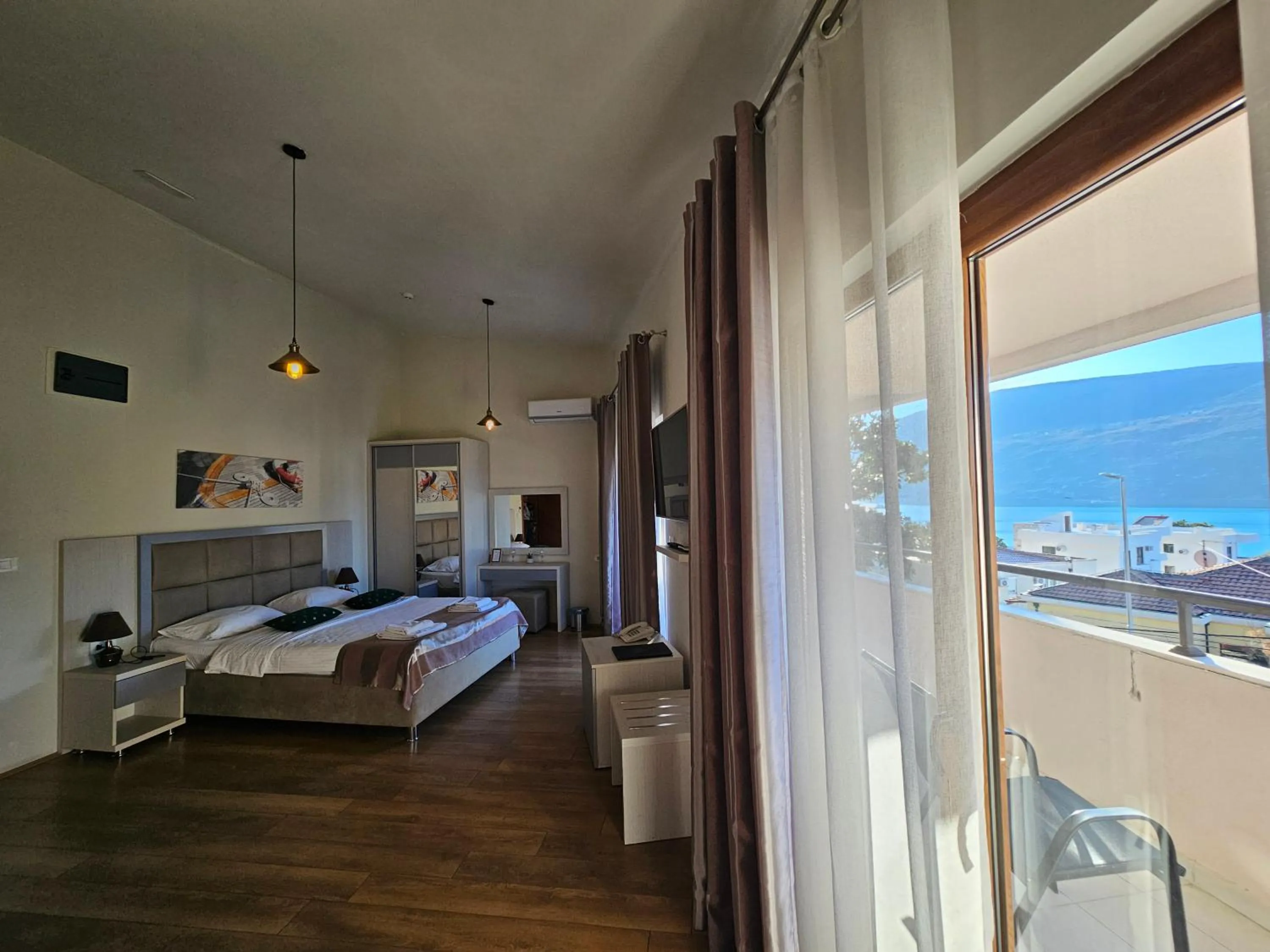 View (from property/room), Bed in Hotel Olimpija plus