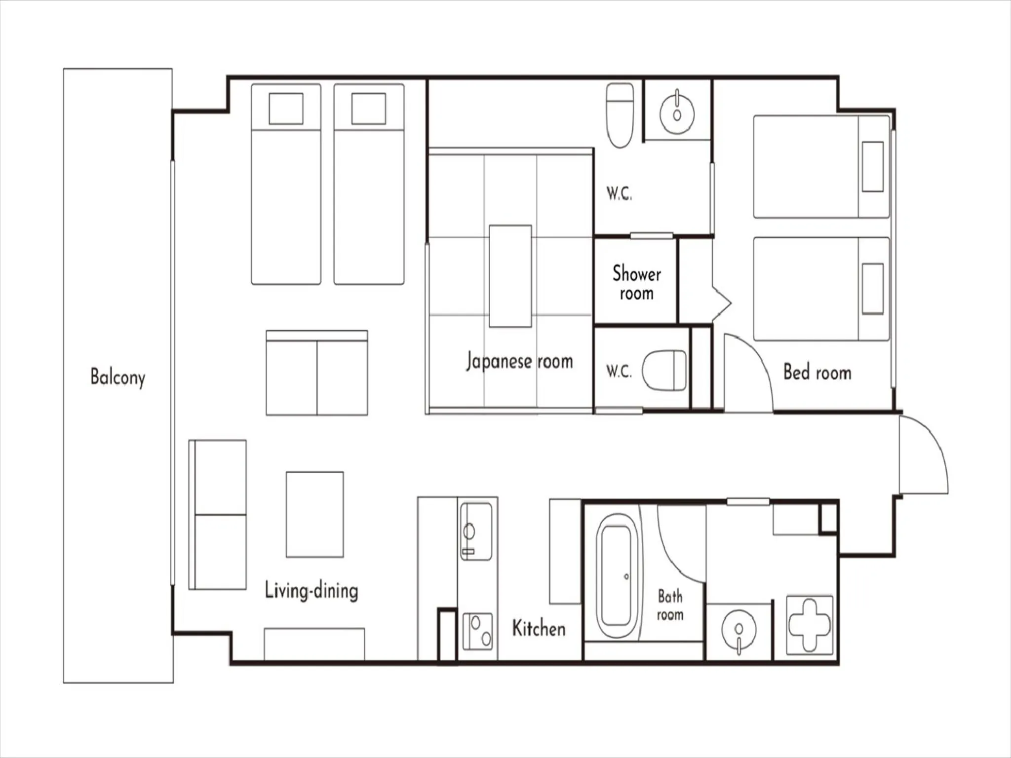 Floor plan in Sunset Resort Canphou