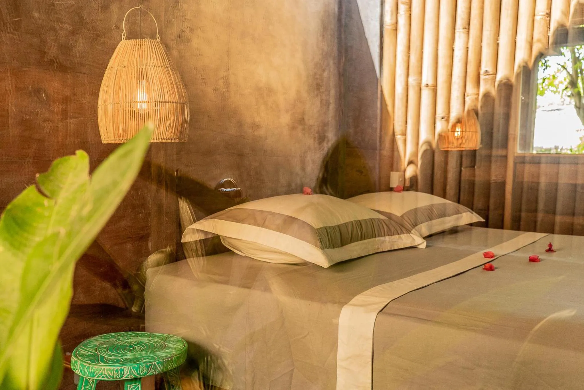 Bed in Musa Villas and Bungalows Gili Air