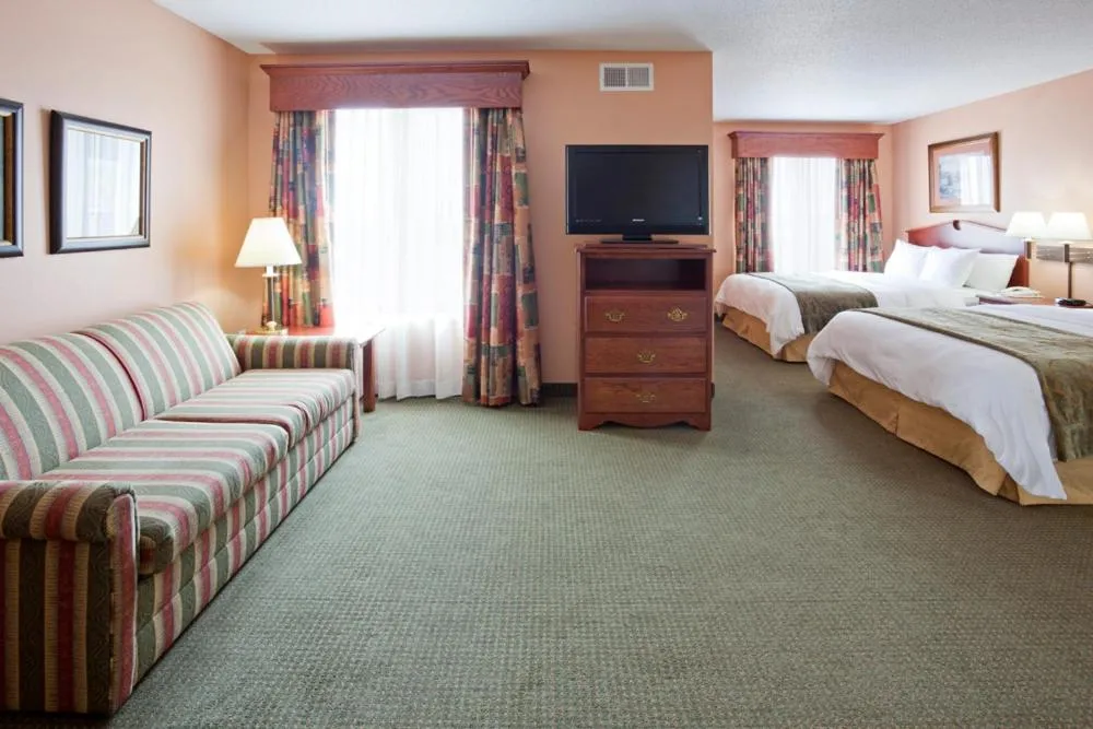 Bed in GrandStay Hotel & Suites Downtown Sheboygan