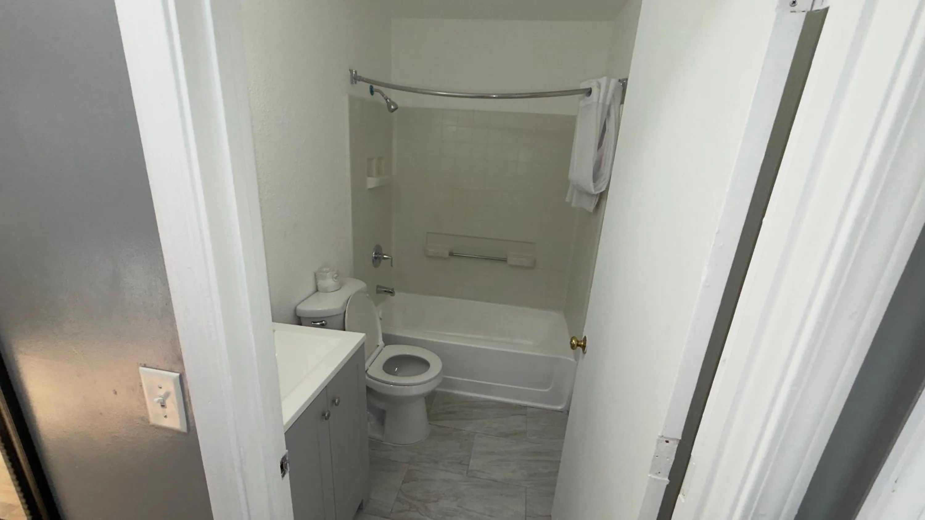 Shower in Welcome Suites Hazelwood Extended Stay Hotel