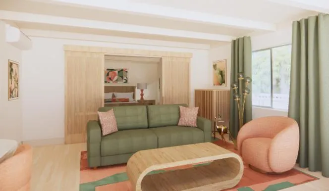 Living room in Pavilion Hotel