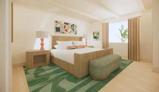 Bedroom in Pavilion Hotel