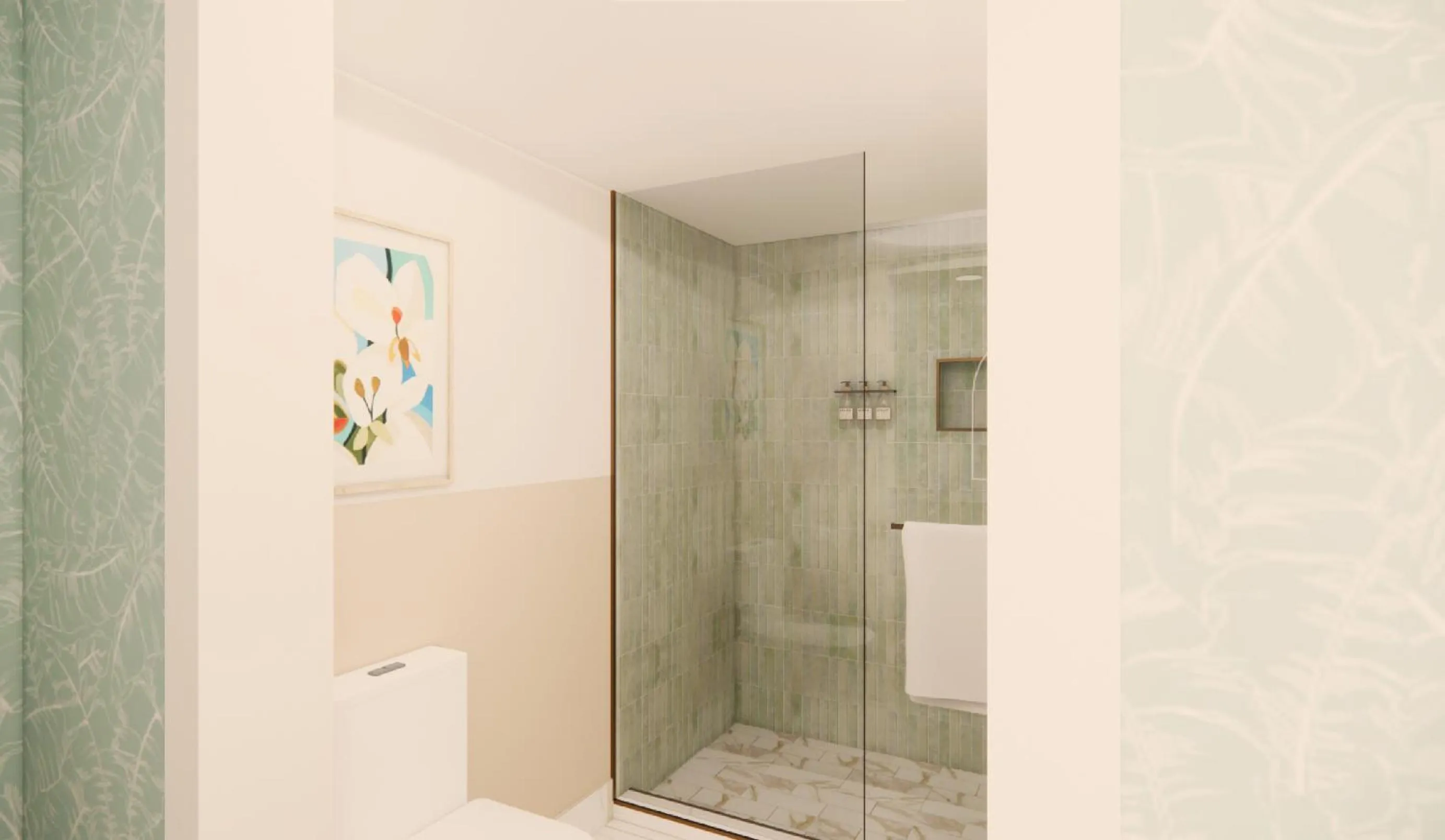 Shower in Pavilion Hotel