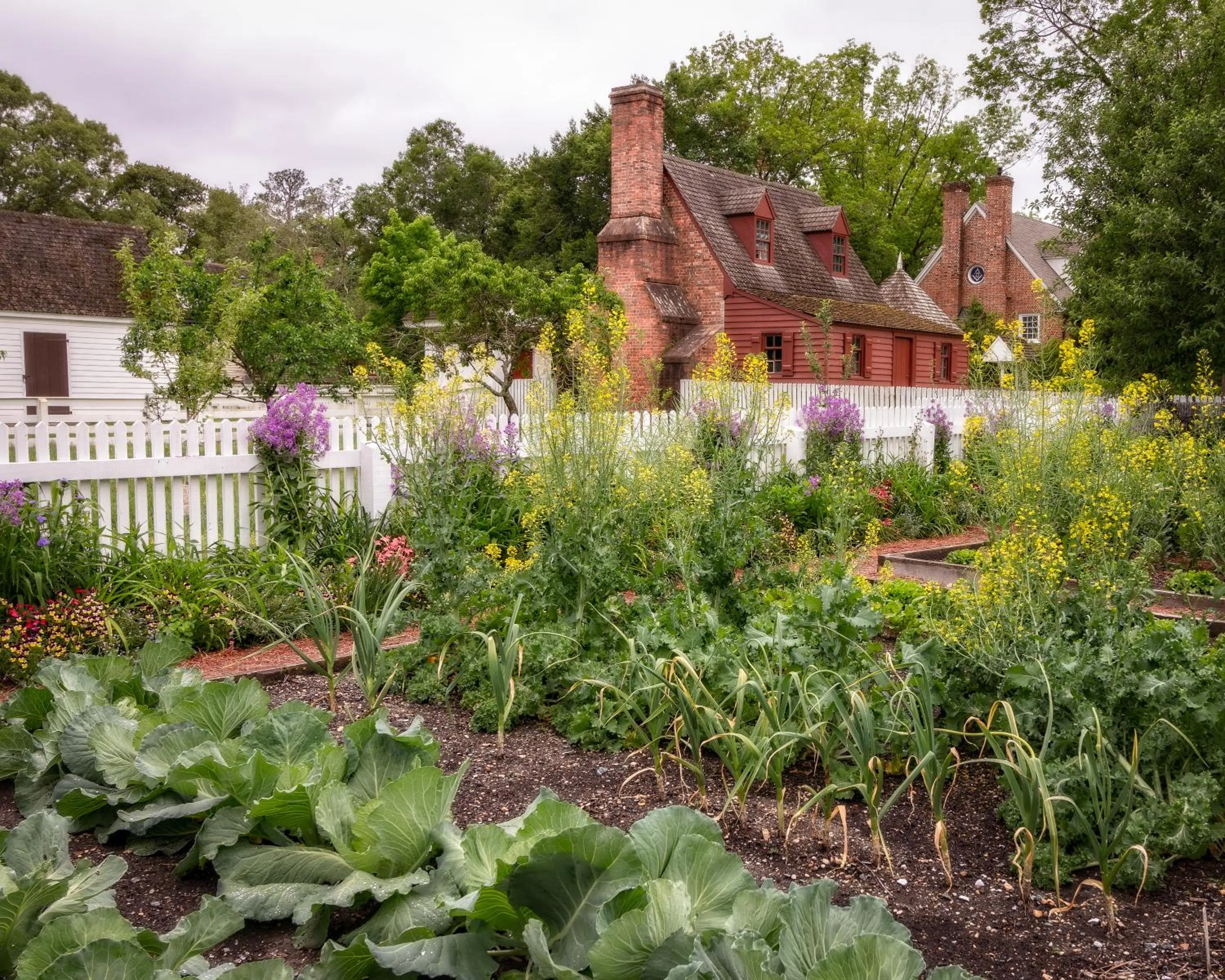 Garden view in Colonial Houses, an official Colonial Williamsburg Hotel